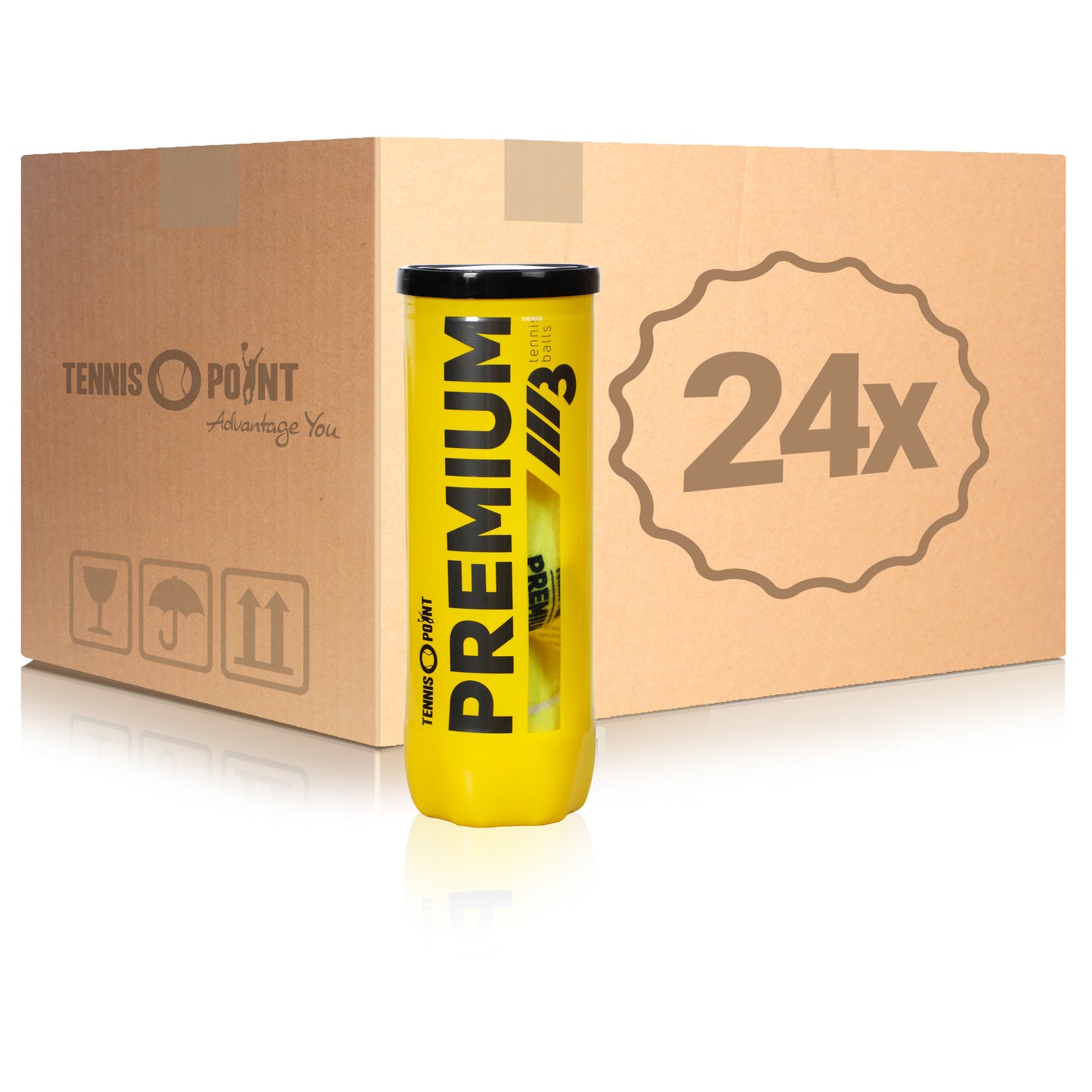 Tennis-Point 24 Tubes de 3 Premium Tennisball En carton Tennis-Point 24 Tubes de 3 Premium Tennisball En carton