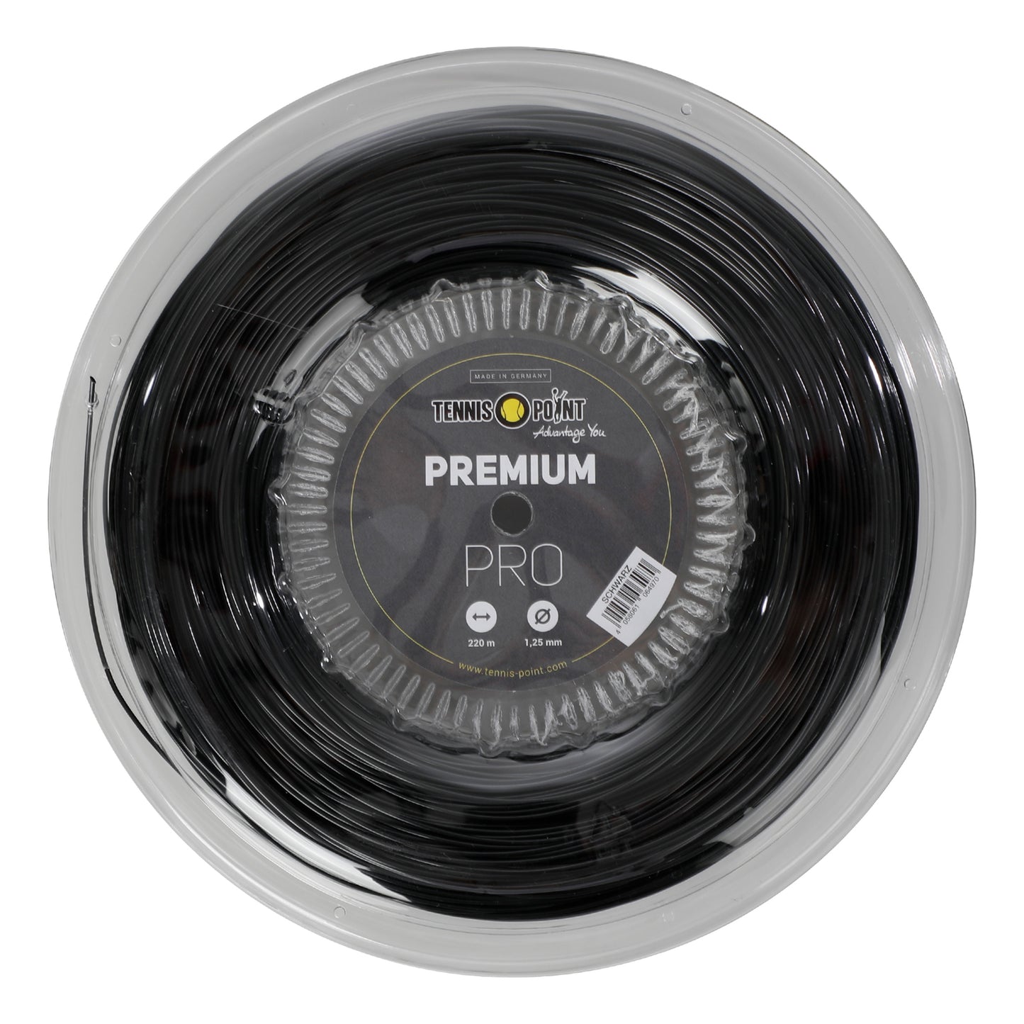 Tennis-Point Premium Pro Bobine cordage 220m - noir Tennis-Point Premium Pro Bobine cordage 220m - noir
