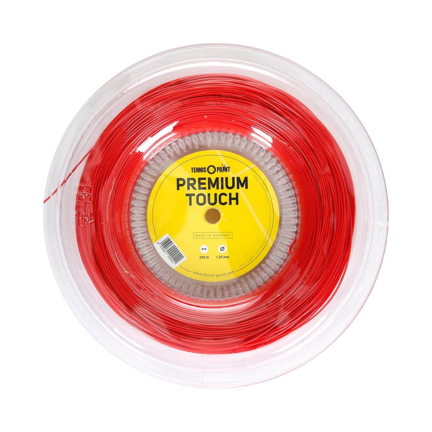 Tennis-Point Premium Touch Bobine Cordage 220m-Rouge Tennis-Point Premium Touch Bobine Cordage 220m-Rouge