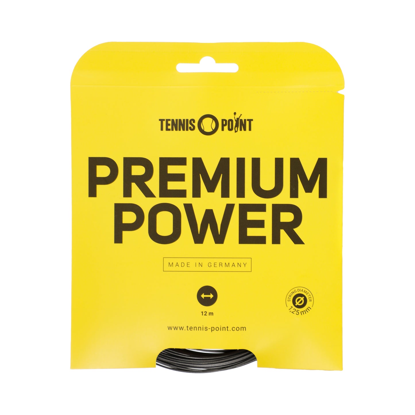 Tennis-Point Premium Power Cordage En Garniture 12m-Noir Tennis-Point Premium Power Cordage En Garniture 12m-Noir