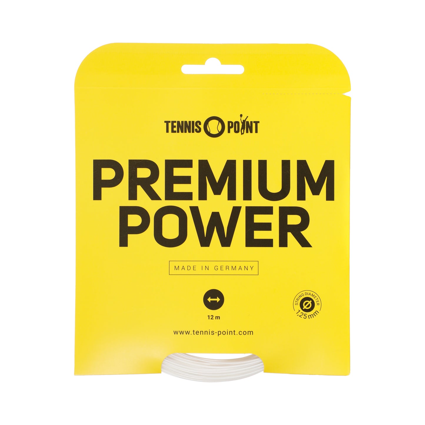 Tennis-Point Premium Power Cordage En Garniture 12m-Blanc Tennis-Point Premium Power Cordage En Garniture 12m-Blanc