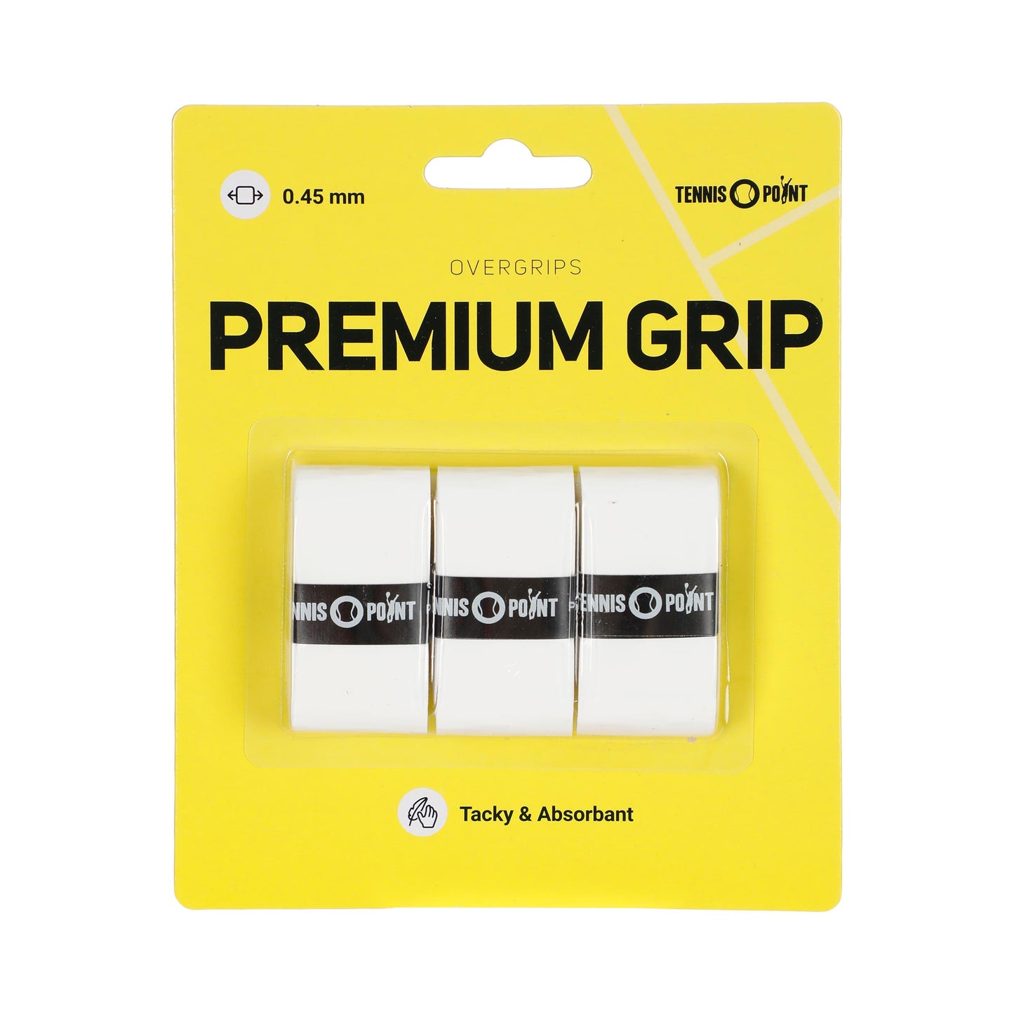Tennis-Point Premium Grip Pack De 3-Blanc Tennis-Point Premium Grip Pack De 3-Blanc