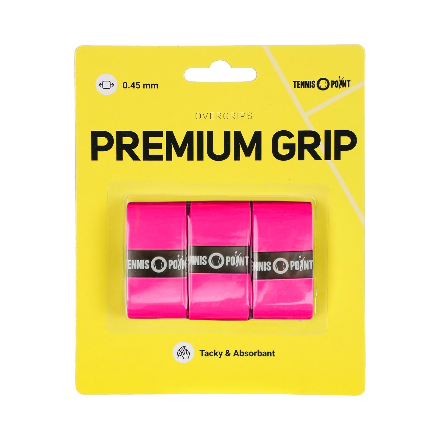 Tennis-Point Premium Grip Pack De 3-Pink Tennis-Point Premium Grip Pack De 3-Pink