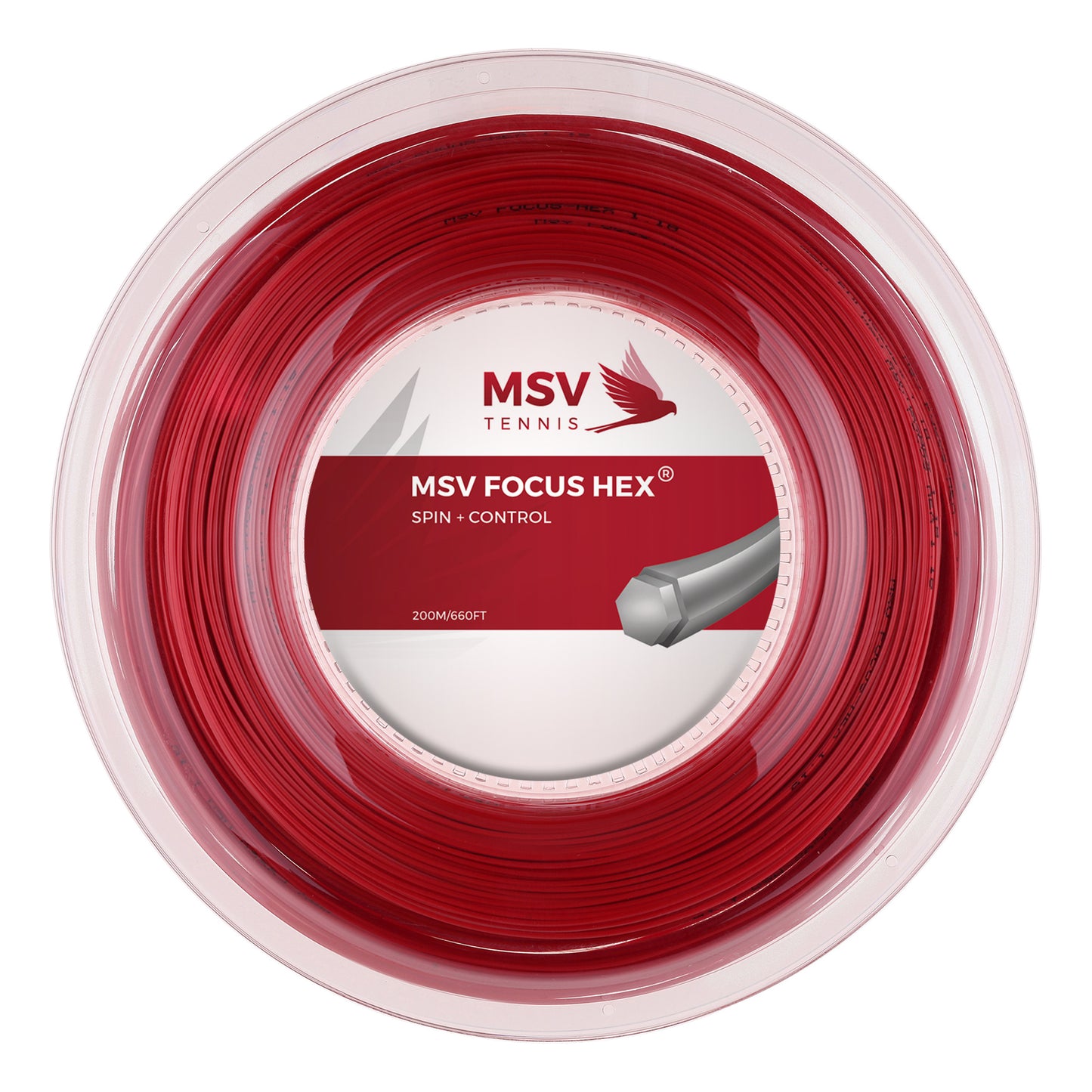 MSV Focus-HEX Bobine Cordage 200m-Rouge MSV Focus-HEX Bobine Cordage 200m-Rouge