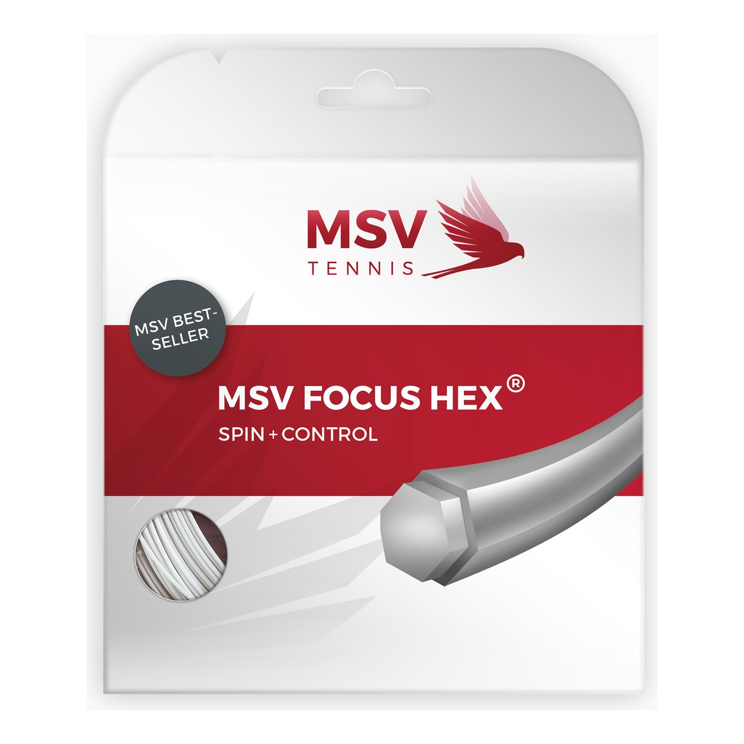 MSV Focus-HEX Cordage En Garniture 12m-Blanc MSV Focus-HEX Cordage En Garniture 12m-Blanc