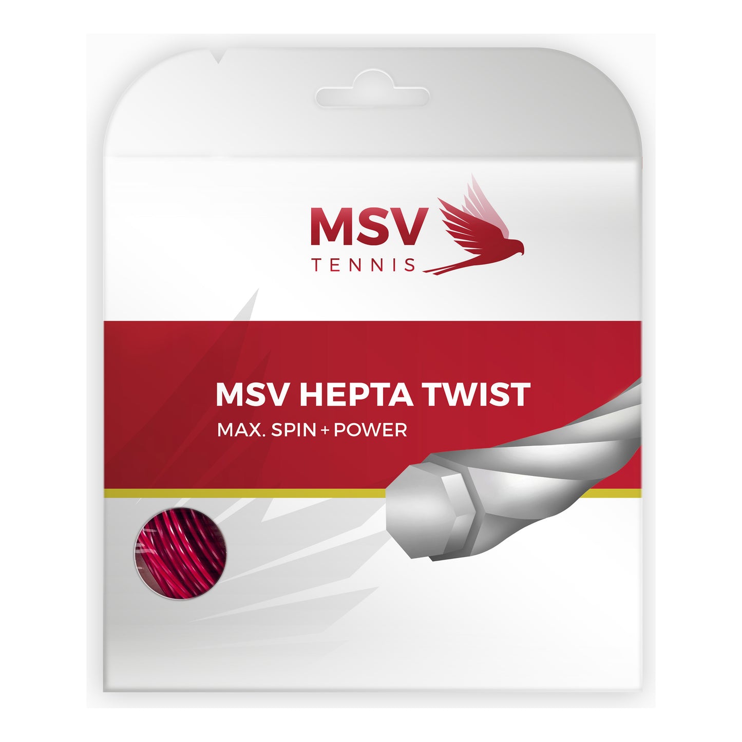 MSV Hepta-Twist Cordage En Garniture 12m-Rouge MSV Hepta-Twist Cordage En Garniture 12m-Rouge