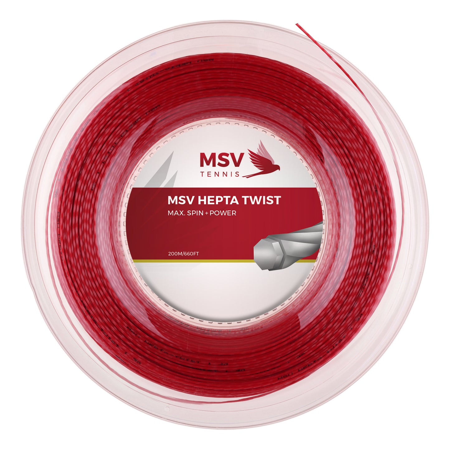 MSV Hepta-Twist Bobine Cordage 200m-Rouge MSV Hepta-Twist Bobine Cordage 200m-Rouge