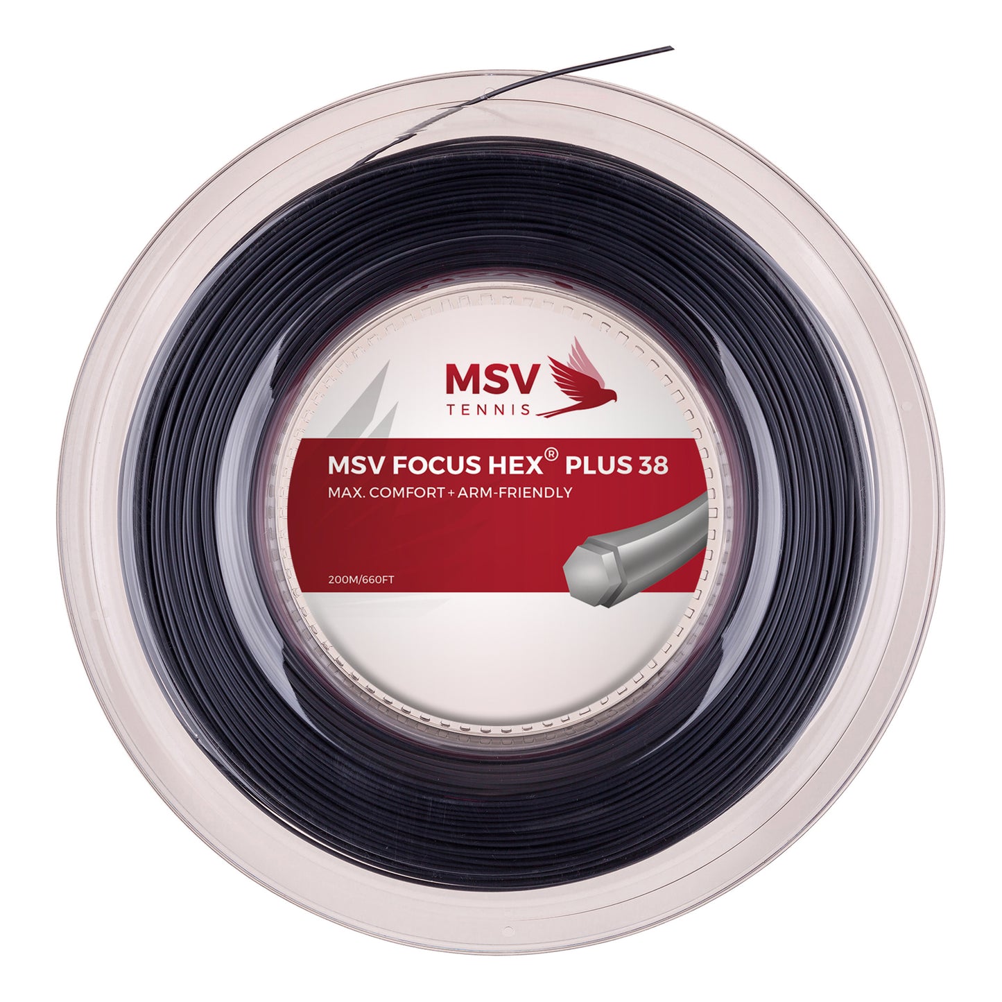 MSV Focus-HEX Plus 38 Bobine Cordage 200m-Noir MSV Focus-HEX Plus 38 Bobine Cordage 200m-Noir