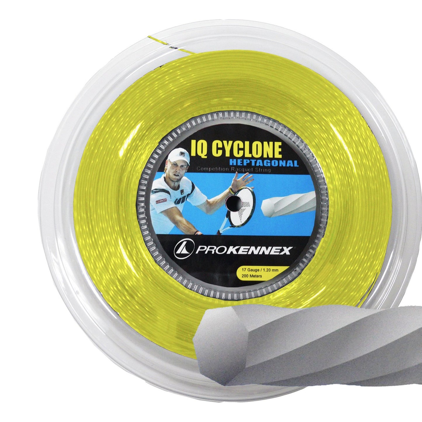 PROKENNEX IQ Cyclone Bobine Cordage 200m-Jaune PROKENNEX IQ Cyclone Bobine Cordage 200m-Jaune