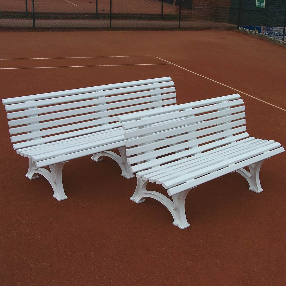 Tegra Banc 1,5m Avec Dossier Galbé-Blanc Tegra Banc 1,5m Avec Dossier Galbé-Blanc