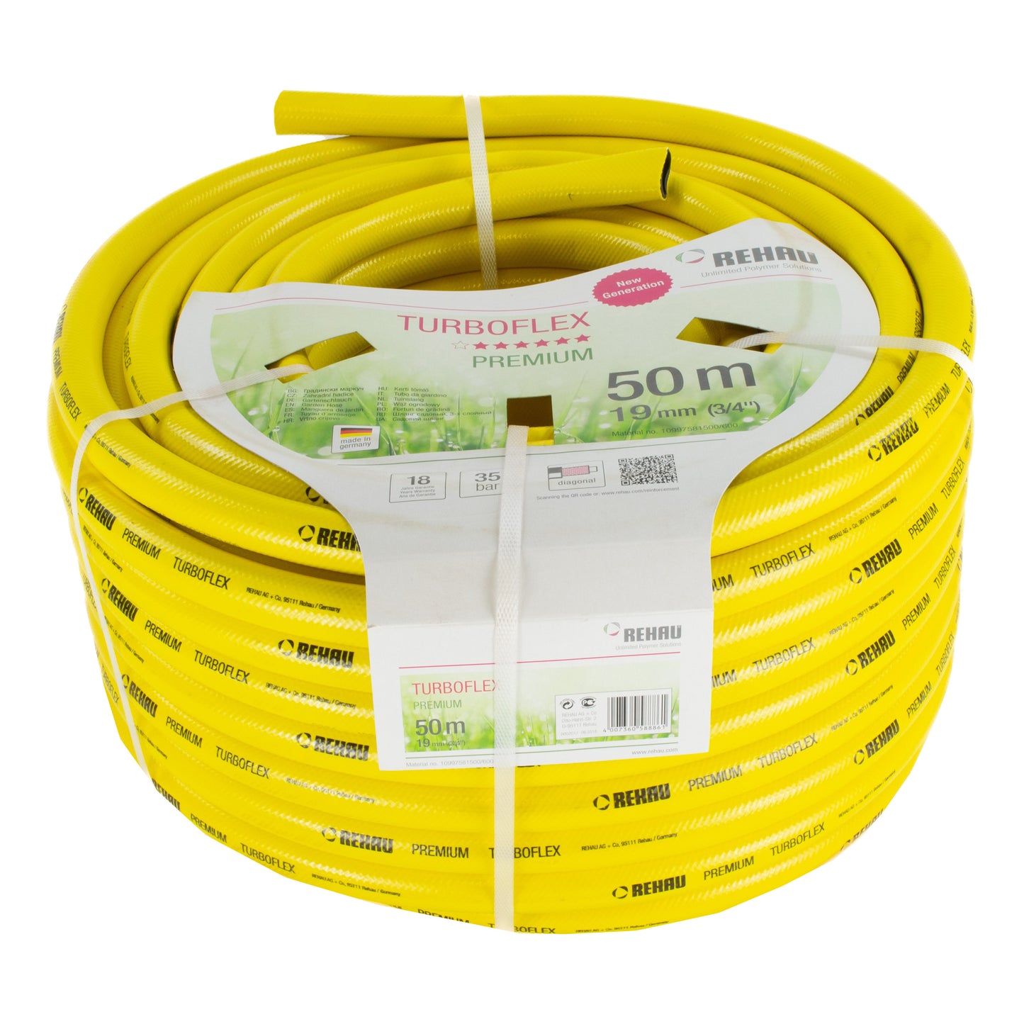 Tegra 50m Tuyau D'arrosage 3/4"-Jaune Tegra 50m Tuyau D'arrosage 3/4"-Jaune