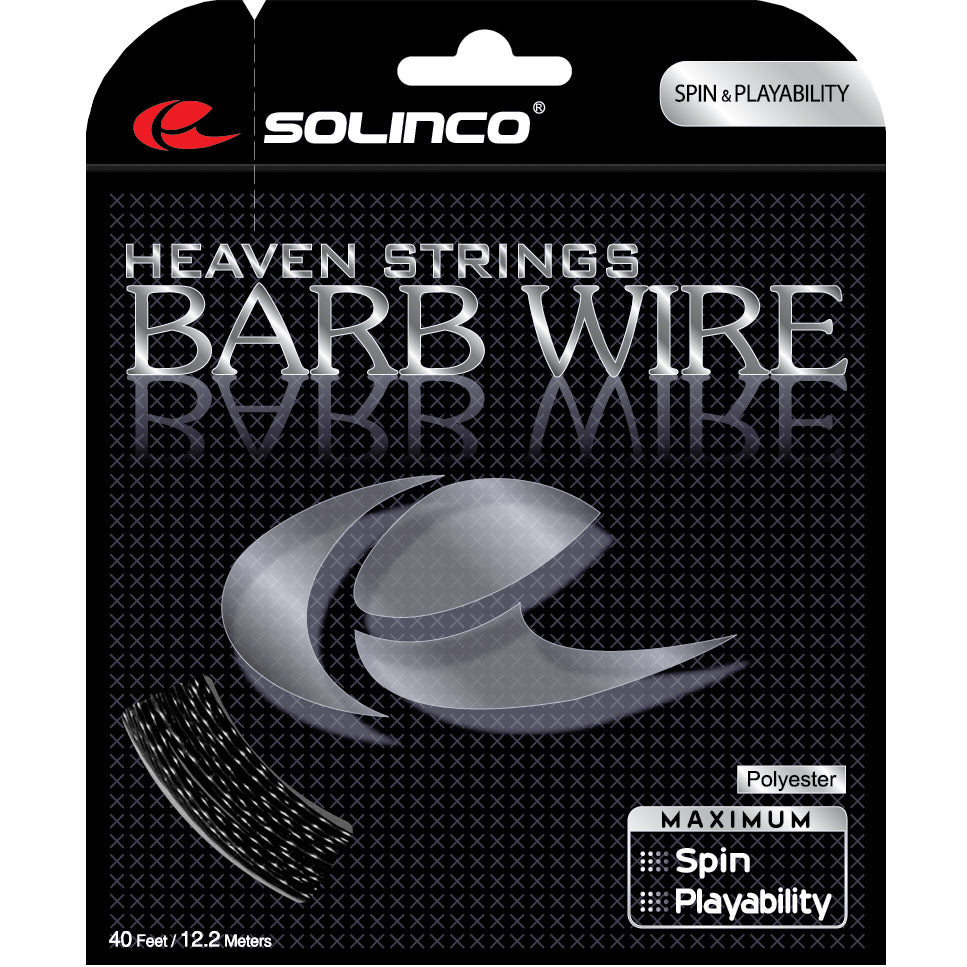 Solinco Barb Wire Cordage En Garniture 12,2m-Noir Solinco Barb Wire Cordage En Garniture 12,2m-Noir