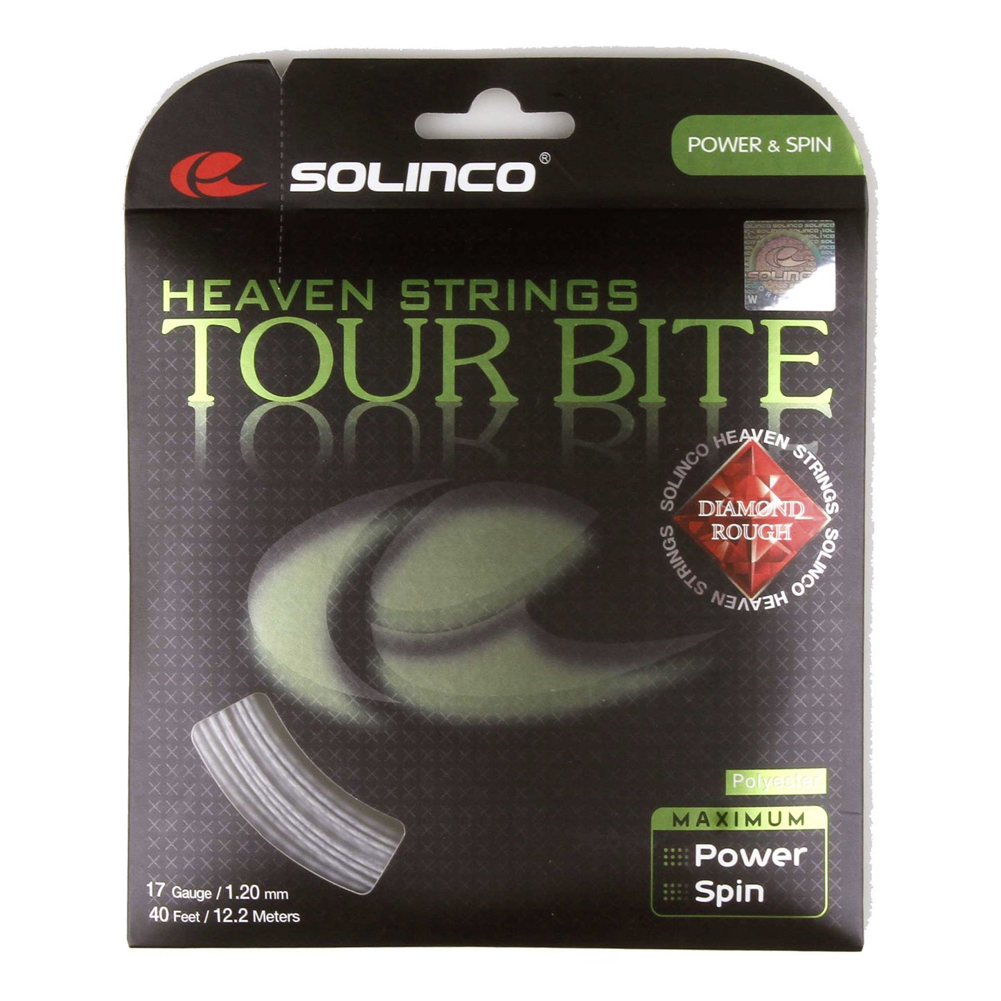 Solinco Tour Bite Diamond Rough Cordage En Garniture 12,2m-Argent Solinco Tour Bite Diamond Rough Cordage En Garniture 12,2m-Argent