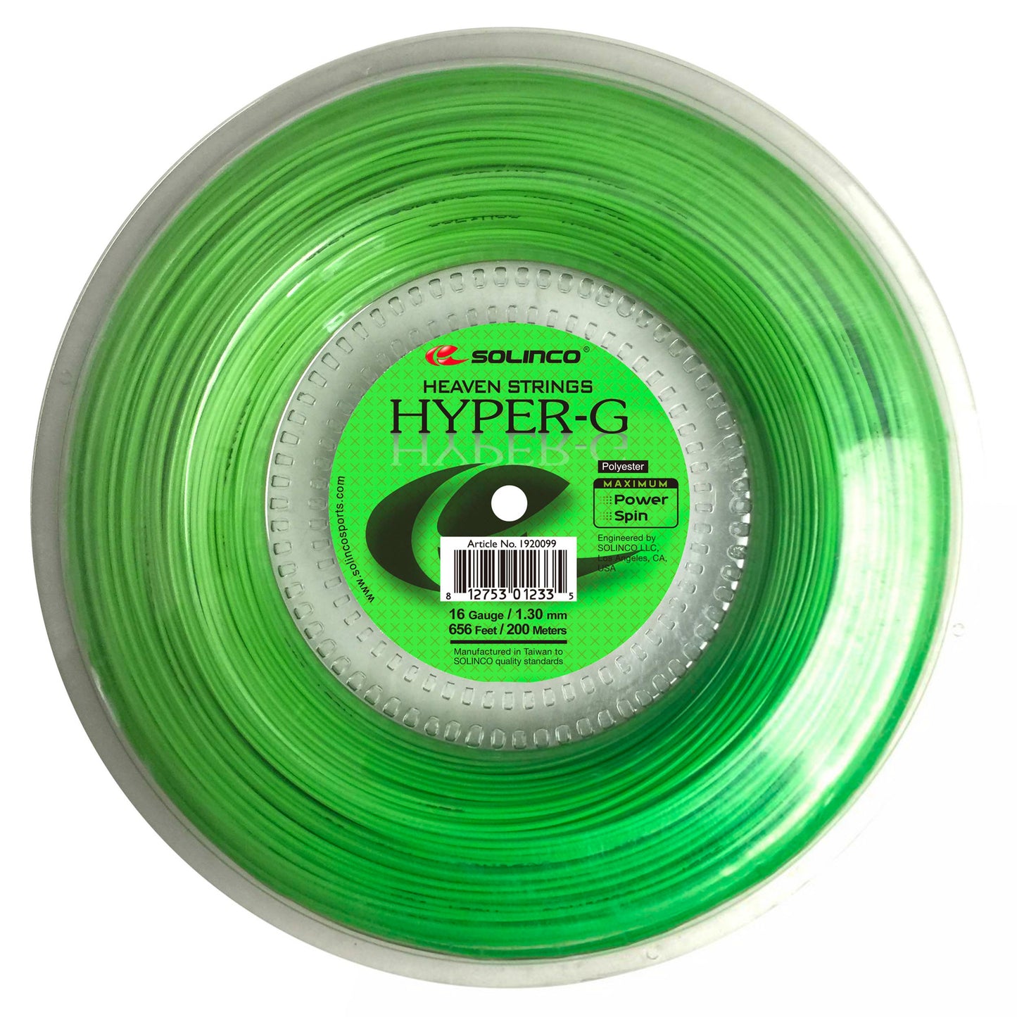 Solinco Hyper-G Bobine Cordage 200m-Vert Solinco Hyper-G Bobine Cordage 200m-Vert