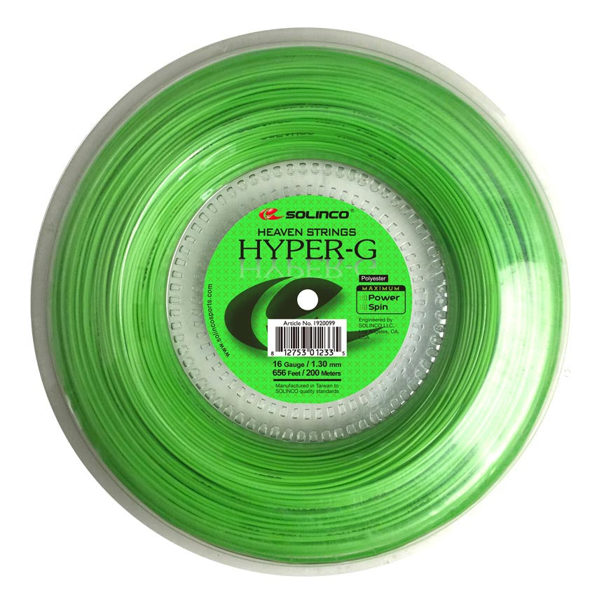 Solinco Hyper-G Bobine Cordage 100m-Vert Solinco Hyper-G Bobine Cordage 100m-Vert