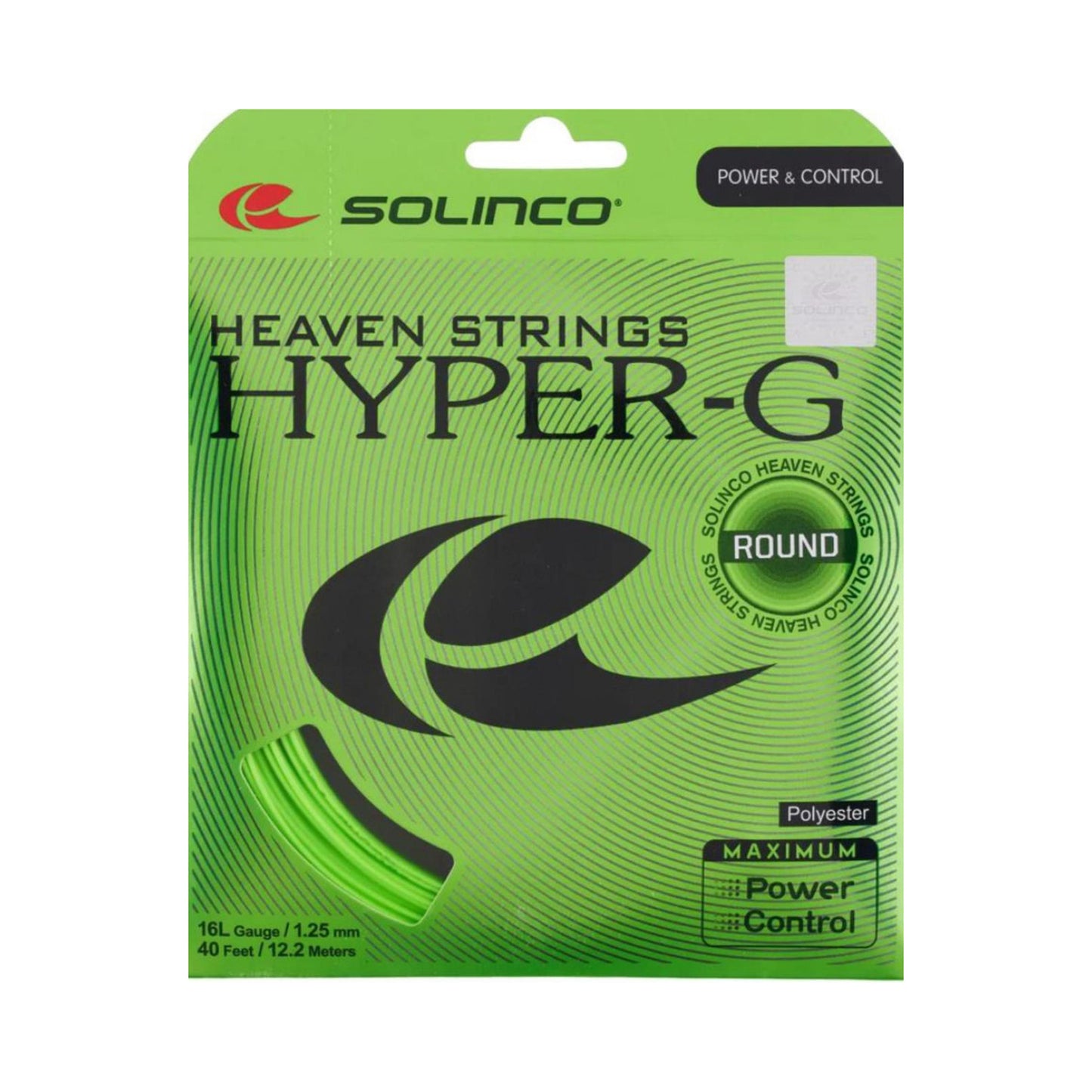 Solinco Hyper-G Round Cordage En Garniture-Vert Solinco Hyper-G Round Cordage En Garniture-Vert