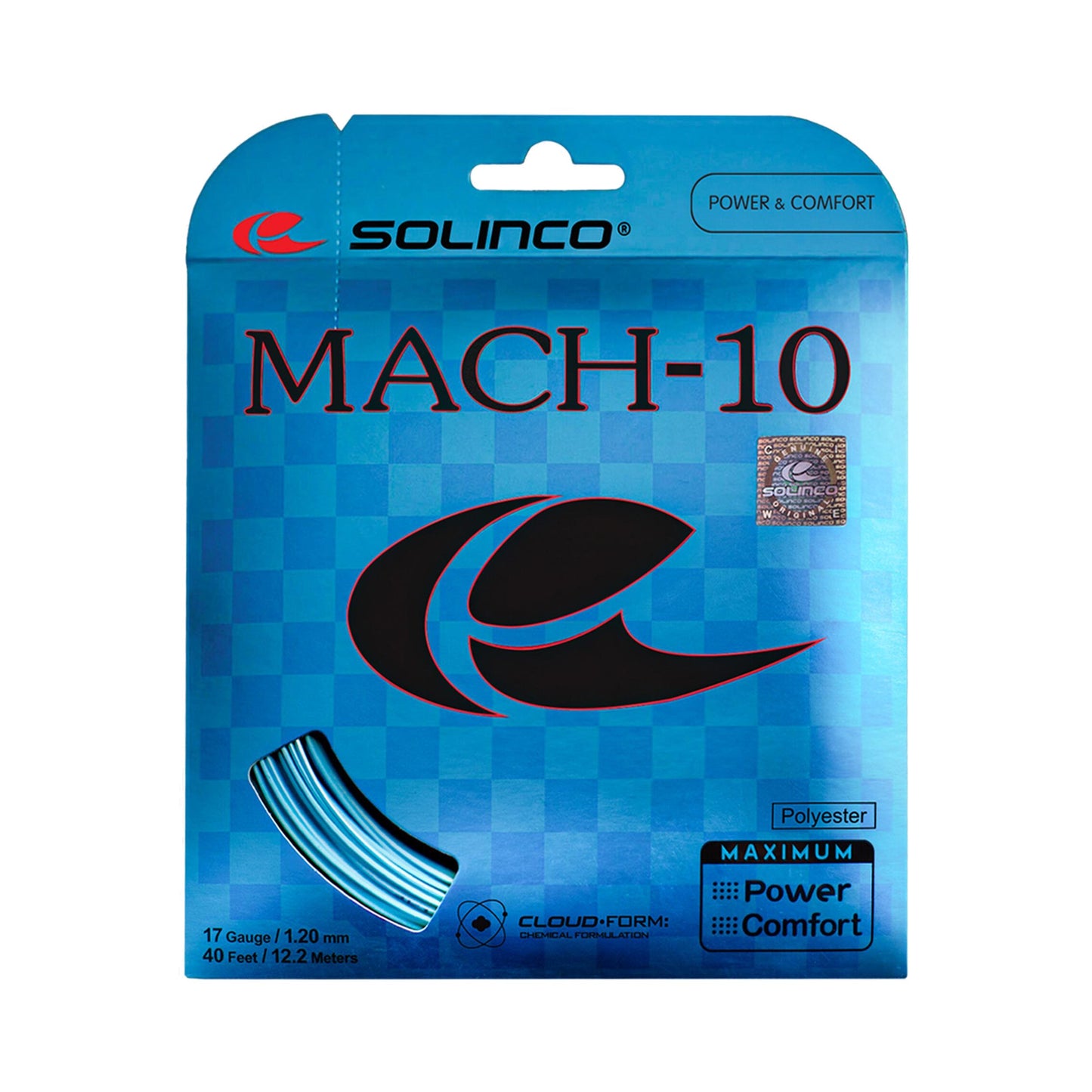 Solinco Mach 10 Cordage En Garniture-Bleu Solinco Mach 10 Cordage En Garniture-Bleu