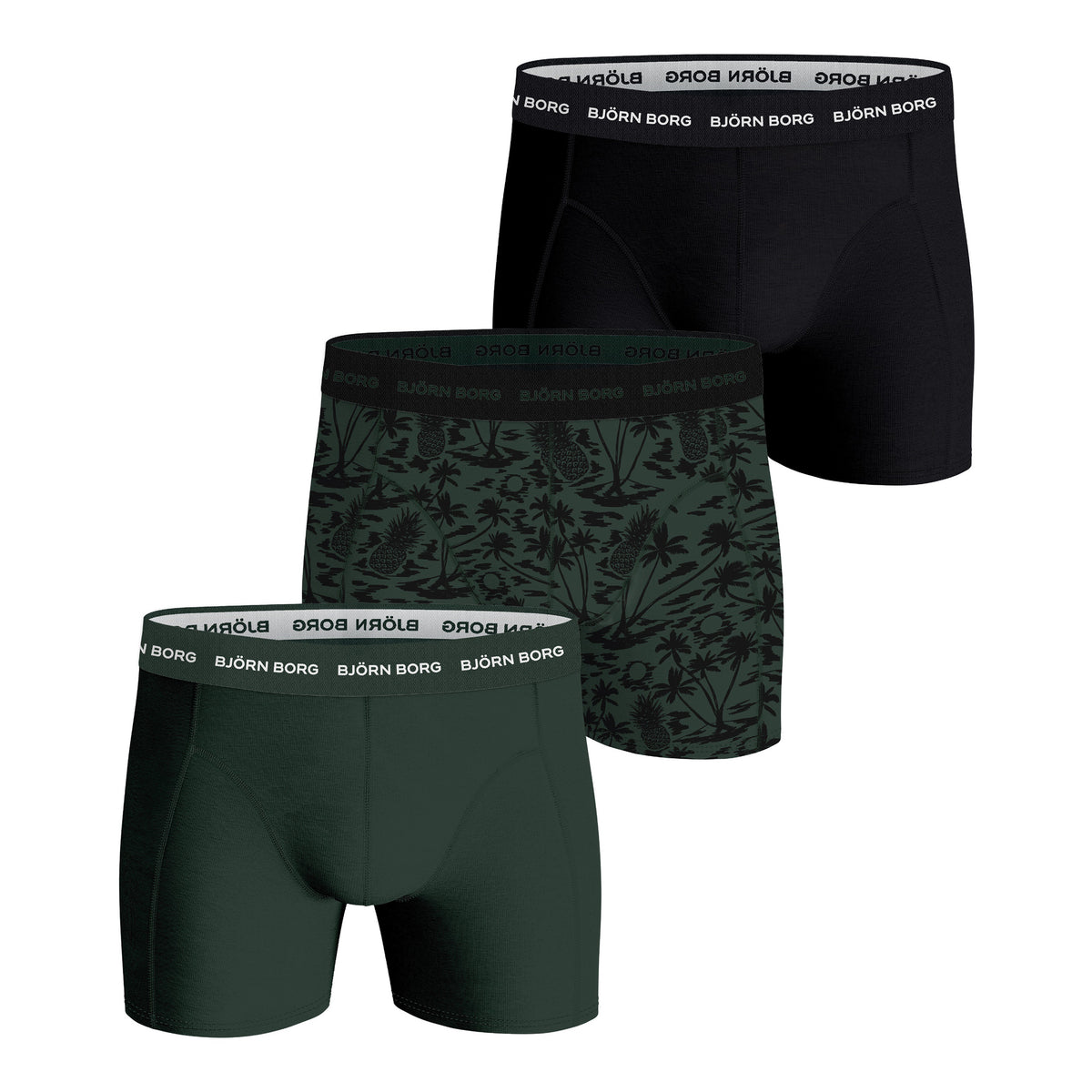 Björn Borg Cotton Stretch Trunk Caleçon Pack de 3 Hommes - multicouleur, Björn Borg Cotton Stretch Trunk Caleçon Pack de 3 Hommes - multicouleur,