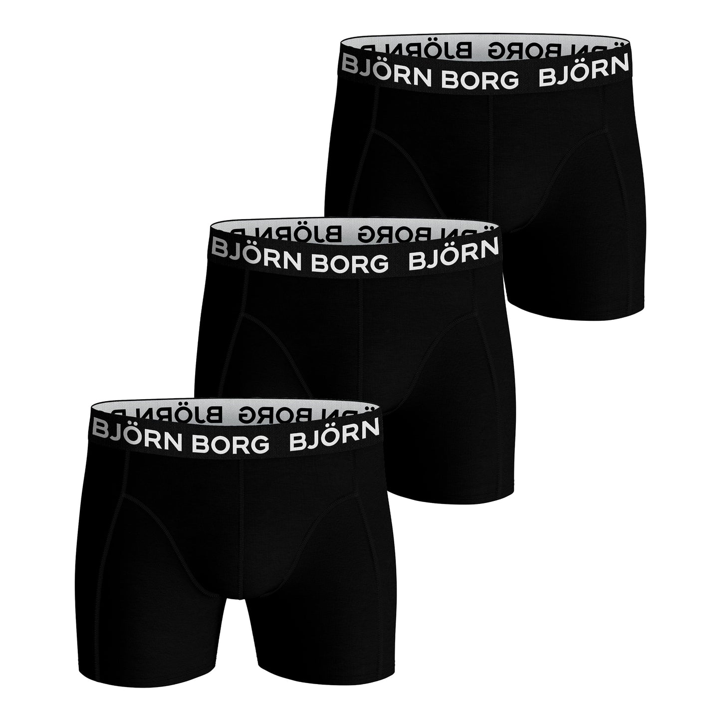 Björn Borg Stretch Caleçon Pack De 3 Hommes-Noir Björn Borg Stretch Caleçon Pack De 3 Hommes-Noir