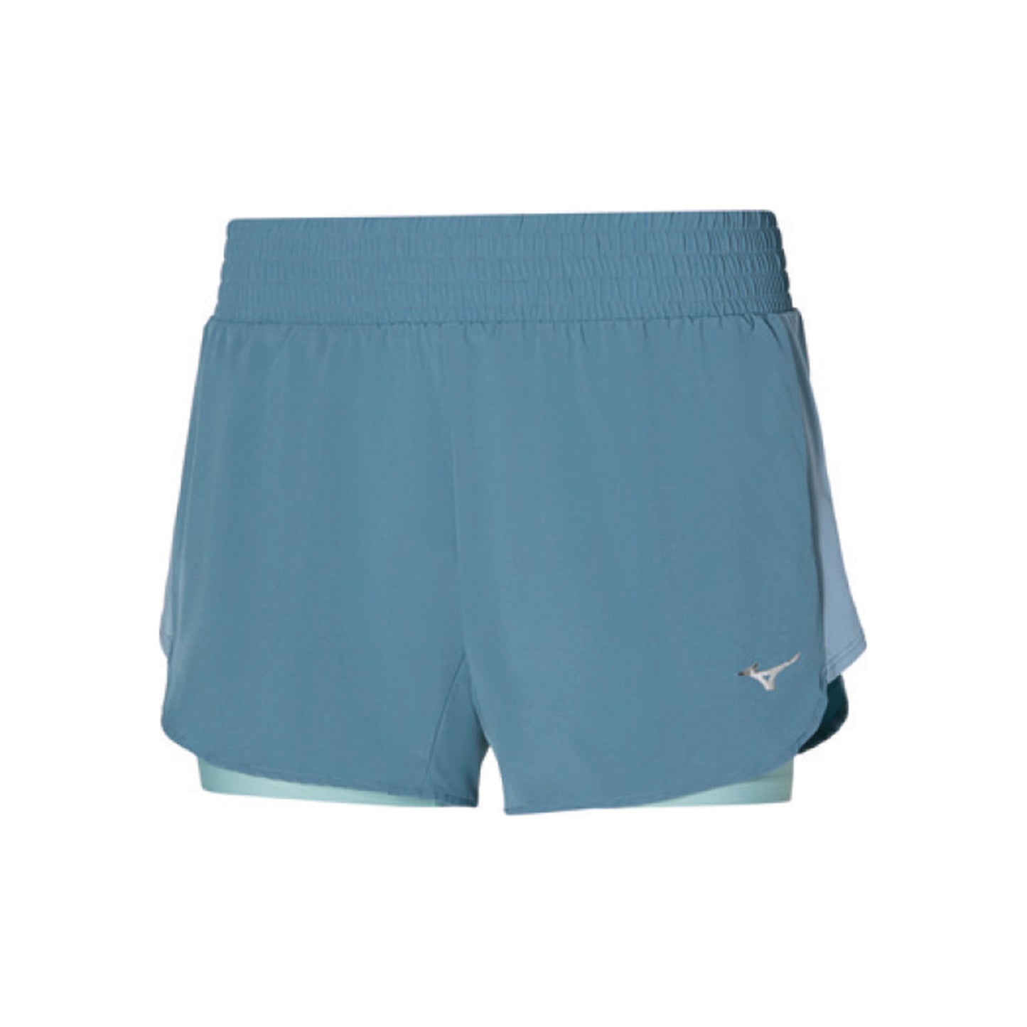 Mizuno 2in1 4.5 Short de running Femmes - bleu petrol, Mizuno 2in1 4.5 Short de running Femmes - bleu petrol,