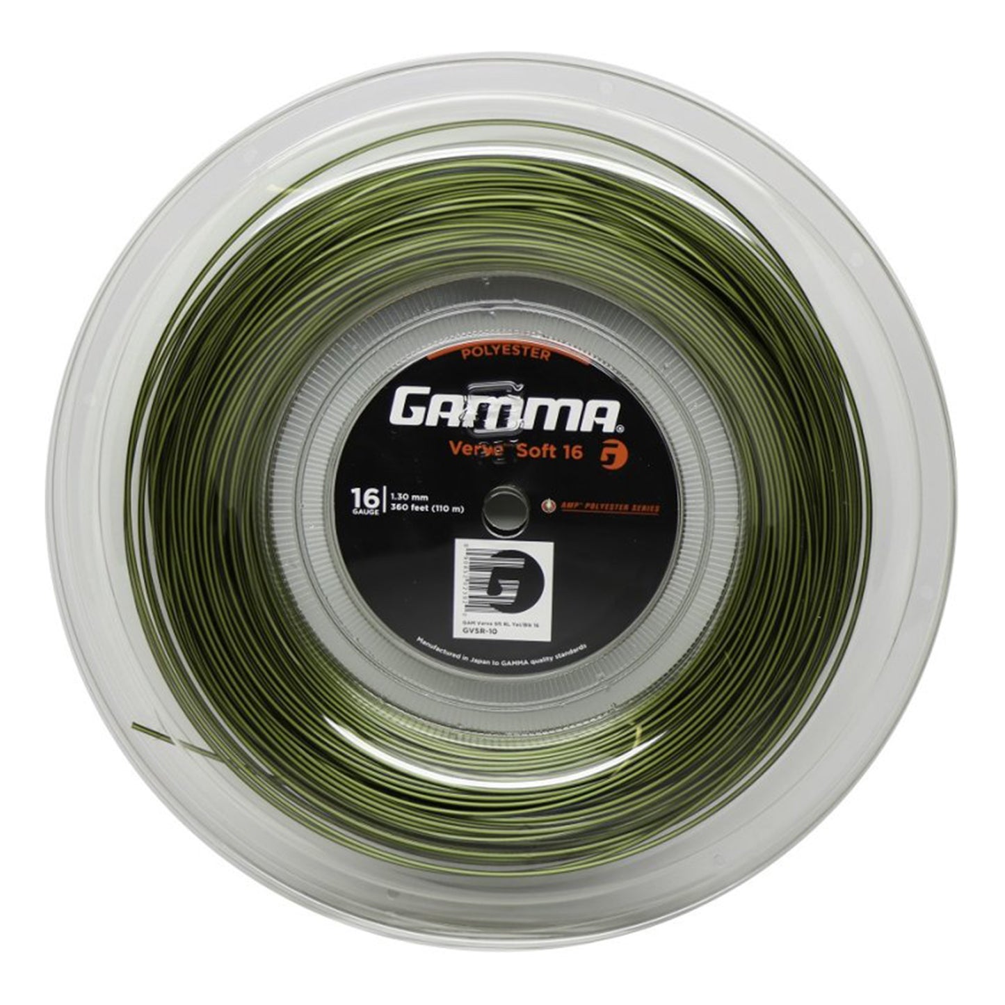 Gamma Verve Soft Bobine Cordage 110m-Noir,Jaune Gamma Verve Soft Bobine Cordage 110m-Noir,Jaune