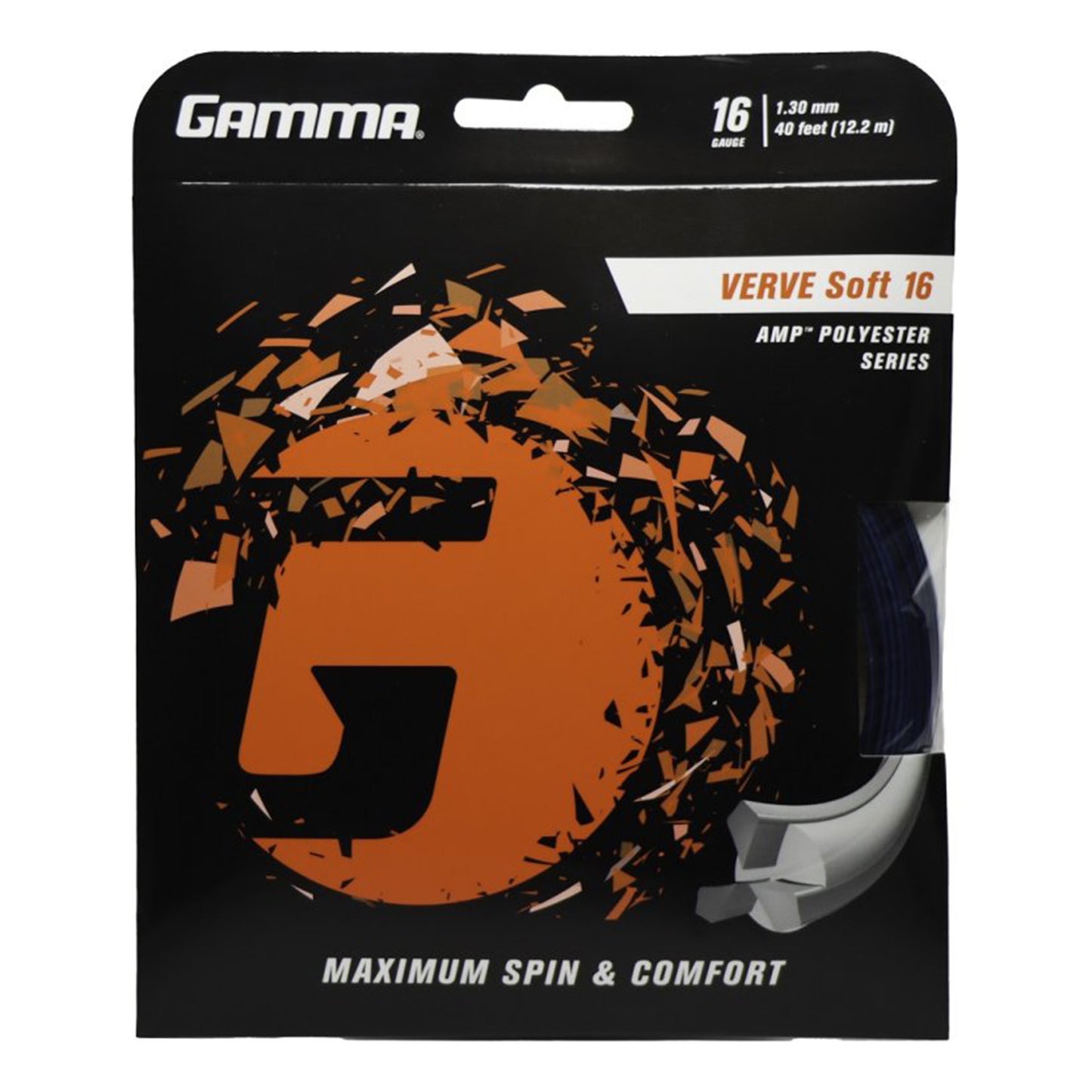 Gamma Verve Soft Cordage En Garniture 12,2m-Noir,Bleu Gamma Verve Soft Cordage En Garniture 12,2m-Noir,Bleu