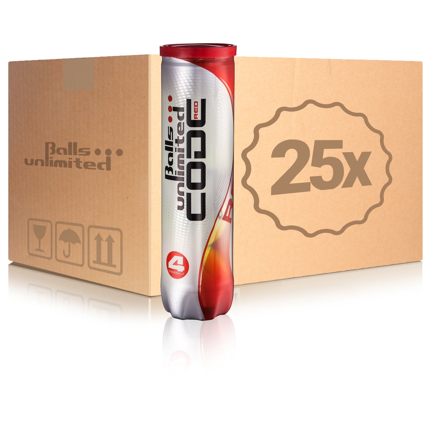 Balls Unlimited 25 tubes de 4 Code Red Balls Unlimited 25 tubes de 4 Code Red