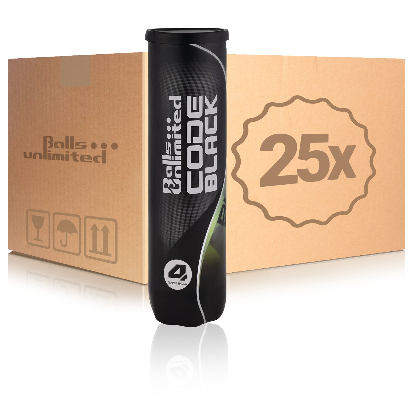 Balls Unlimited 25 tubes de 4 Code Black Balls Unlimited 25 tubes de 4 Code Black