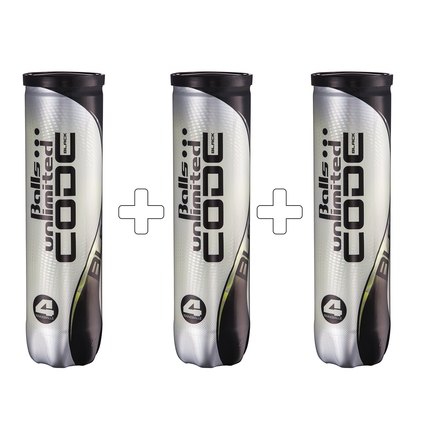 Balls Unlimited Tube de 4 3x Code Black Balls Unlimited Tube de 4 3x Code Black