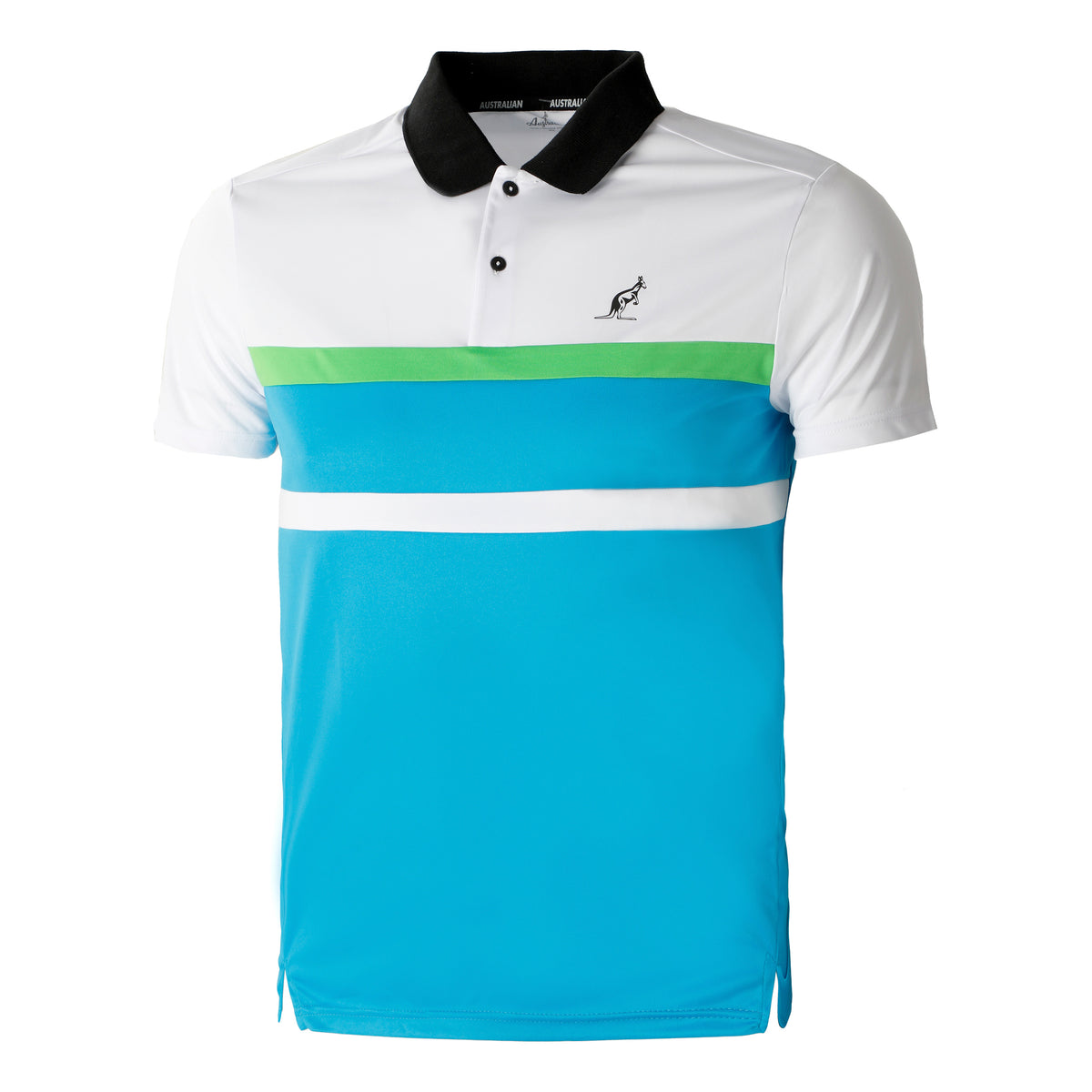 Australian Ace con Inserti in Contrasto Polo Hommes - turquoise, blanc Australian Ace con Inserti in Contrasto Polo Hommes - turquoise, blanc