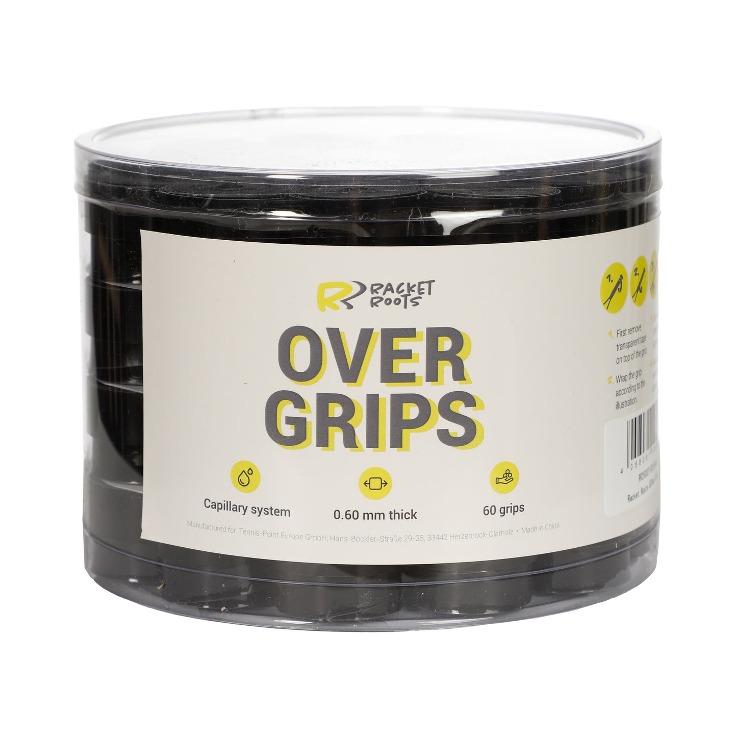 Racket Roots RR Grip Box De 60 Balles-Noir Racket Roots RR Grip Box De 60 Balles-Noir