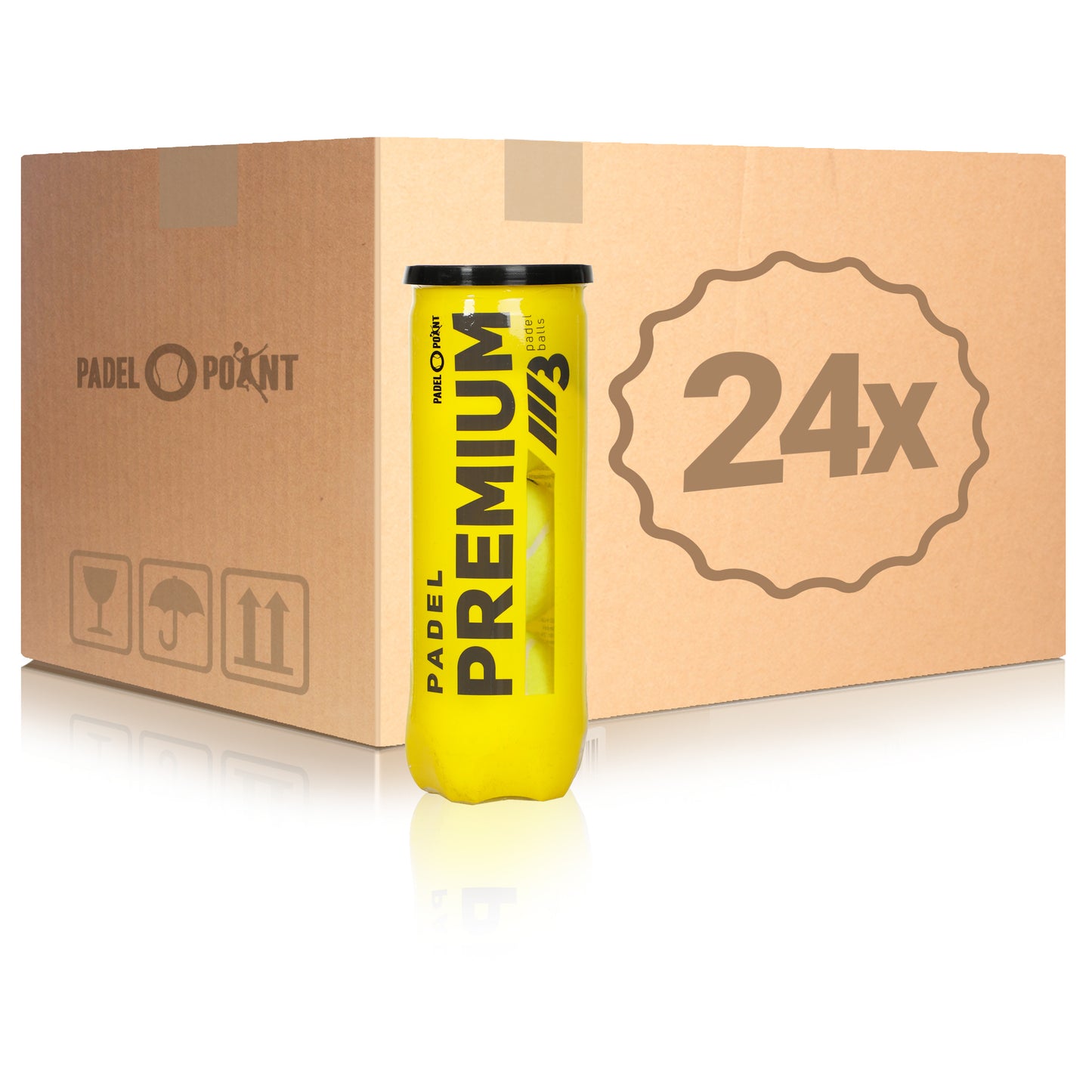 Padel-Point 24 Tubes de 3 Premium Ball En carton Padel-Point 24 Tubes de 3 Premium Ball En carton