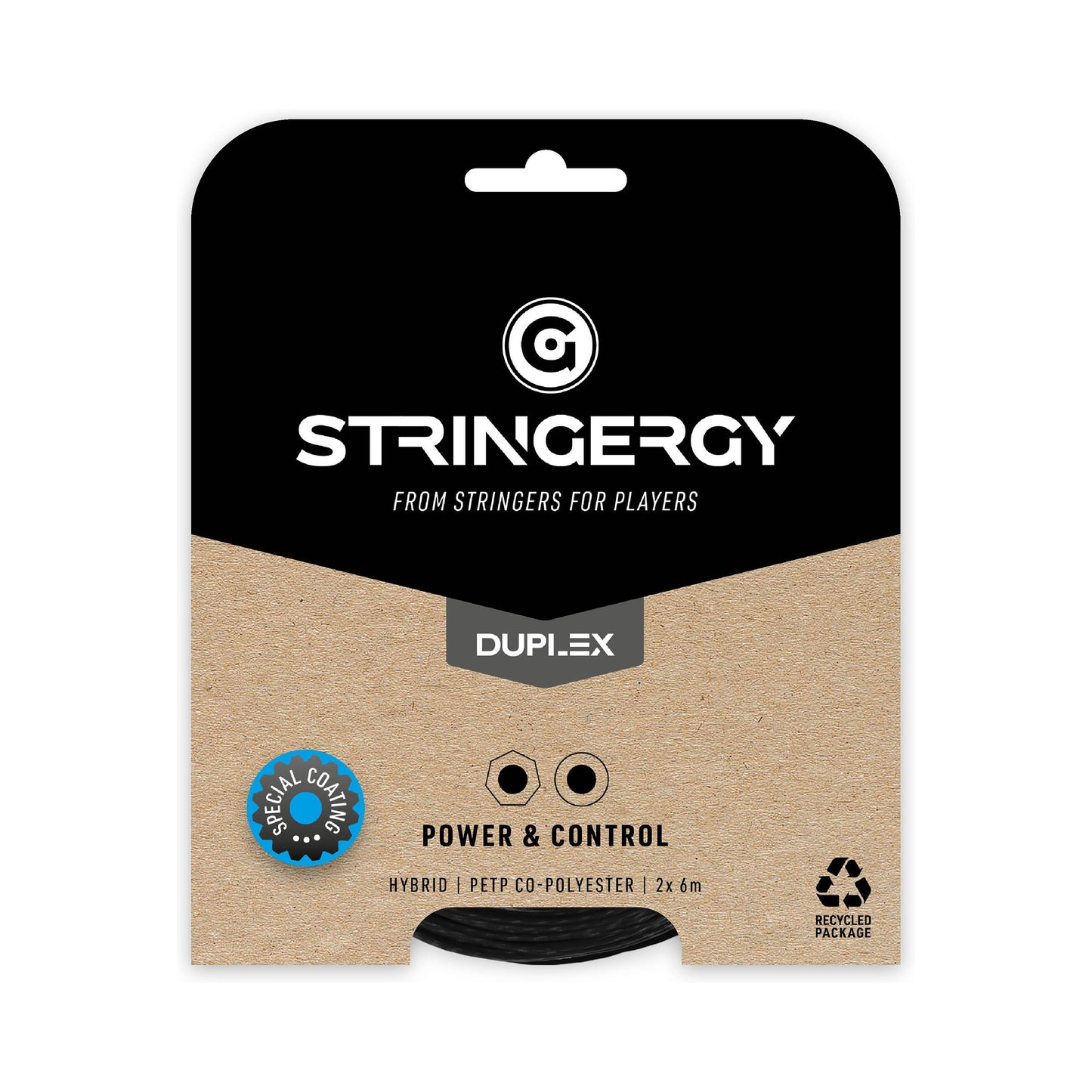 Stringergy Duplex Cordage En Garniture 2x 6m-Noir,Noir Stringergy Duplex Cordage En Garniture 2x 6m-Noir,Noir
