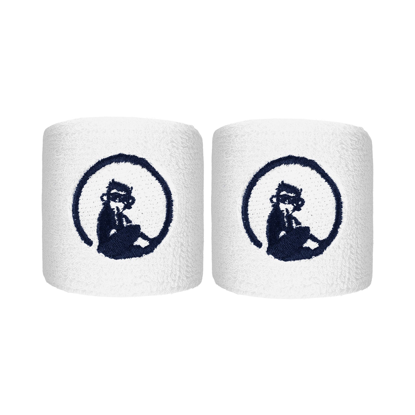 Quiet Please Poignet Pack de 2 unités court - blanc, bleu foncé Quiet Please Poignet Pack de 2 unités court - blanc, bleu foncé