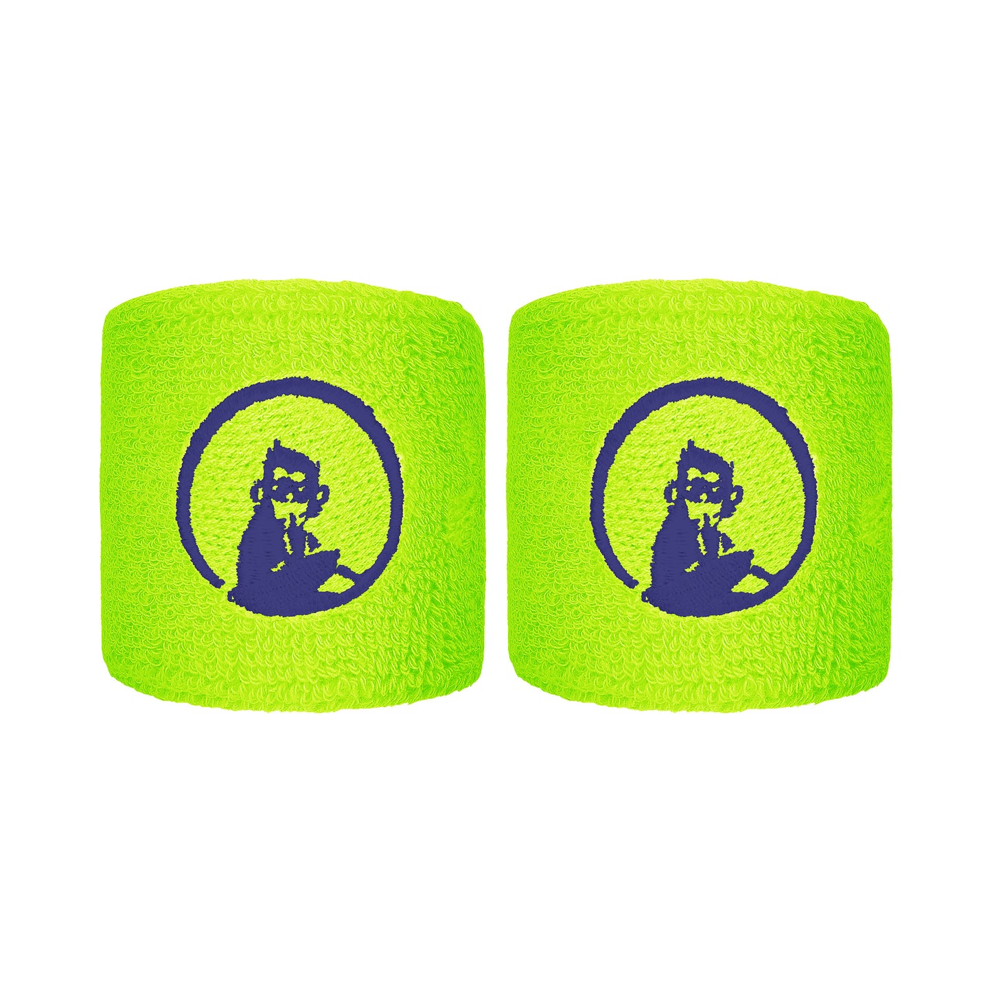 Quiet Please Poignet Pack de 2 unités court - vert fluo, bleu foncé Quiet Please Poignet Pack de 2 unités court - vert fluo, bleu foncé
