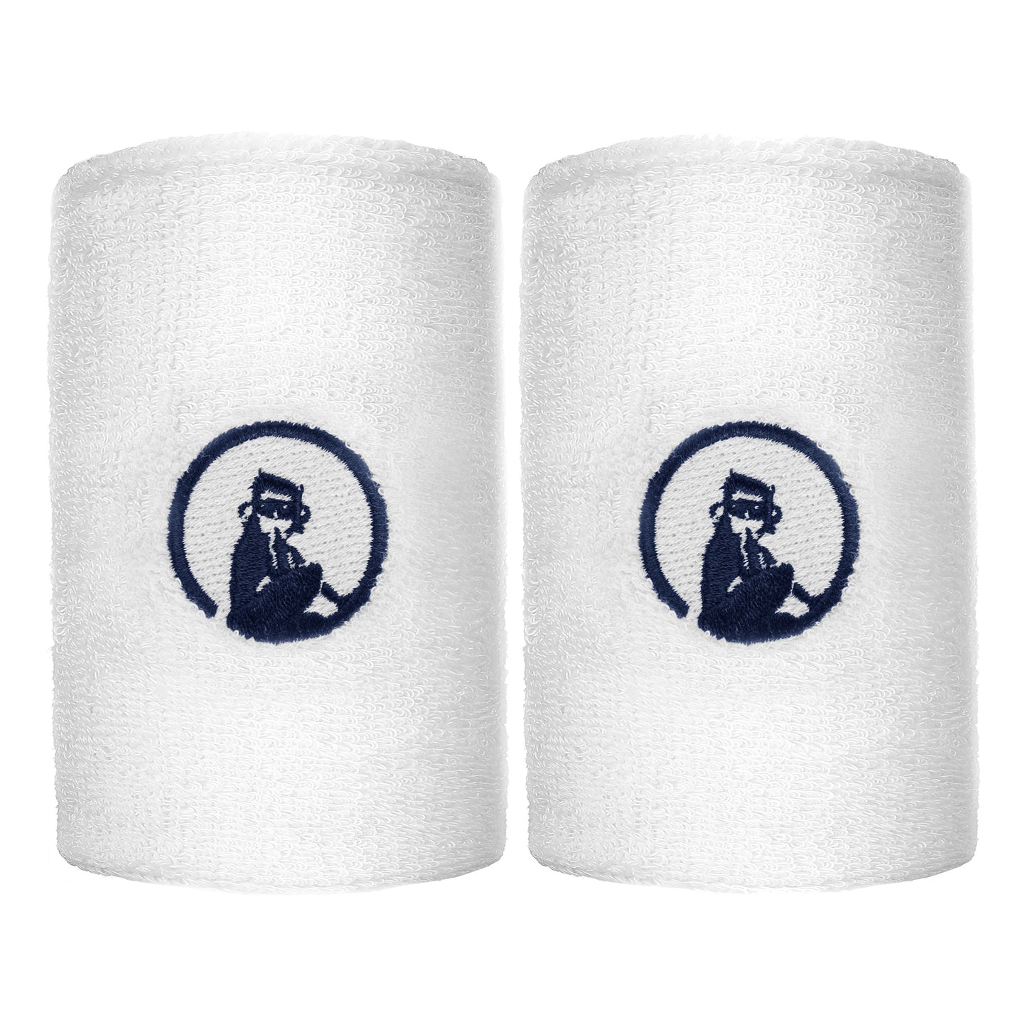 Quiet Please Poignet Pack de 2 unités long - blanc, bleu foncé Quiet Please Poignet Pack de 2 unités long - blanc, bleu foncé