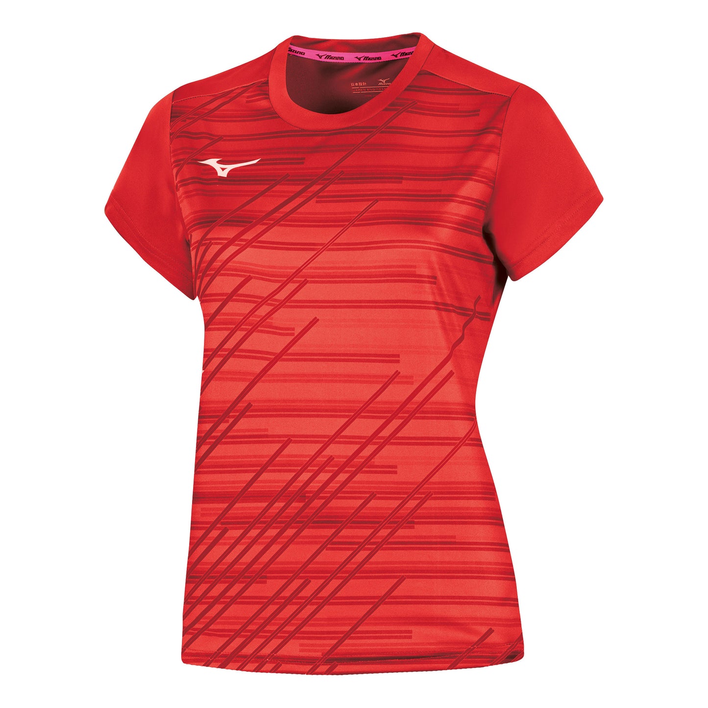 Mizuno Team Chiba T-shirt Femmes-rouge Mizuno Team Chiba T-shirt Femmes-rouge