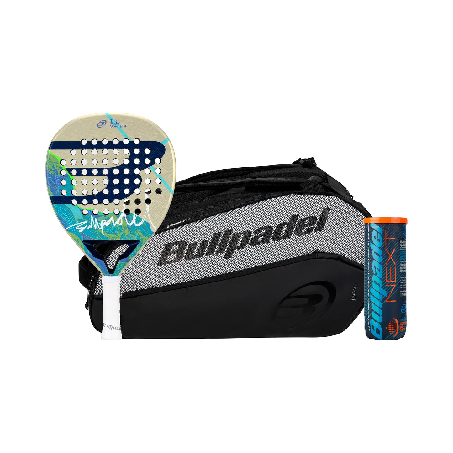 Bullpadel Iconic Light 26 + sac de tennis, + tube de balles Bullpadel Iconic Light 26 + sac de tennis, + tube de balles