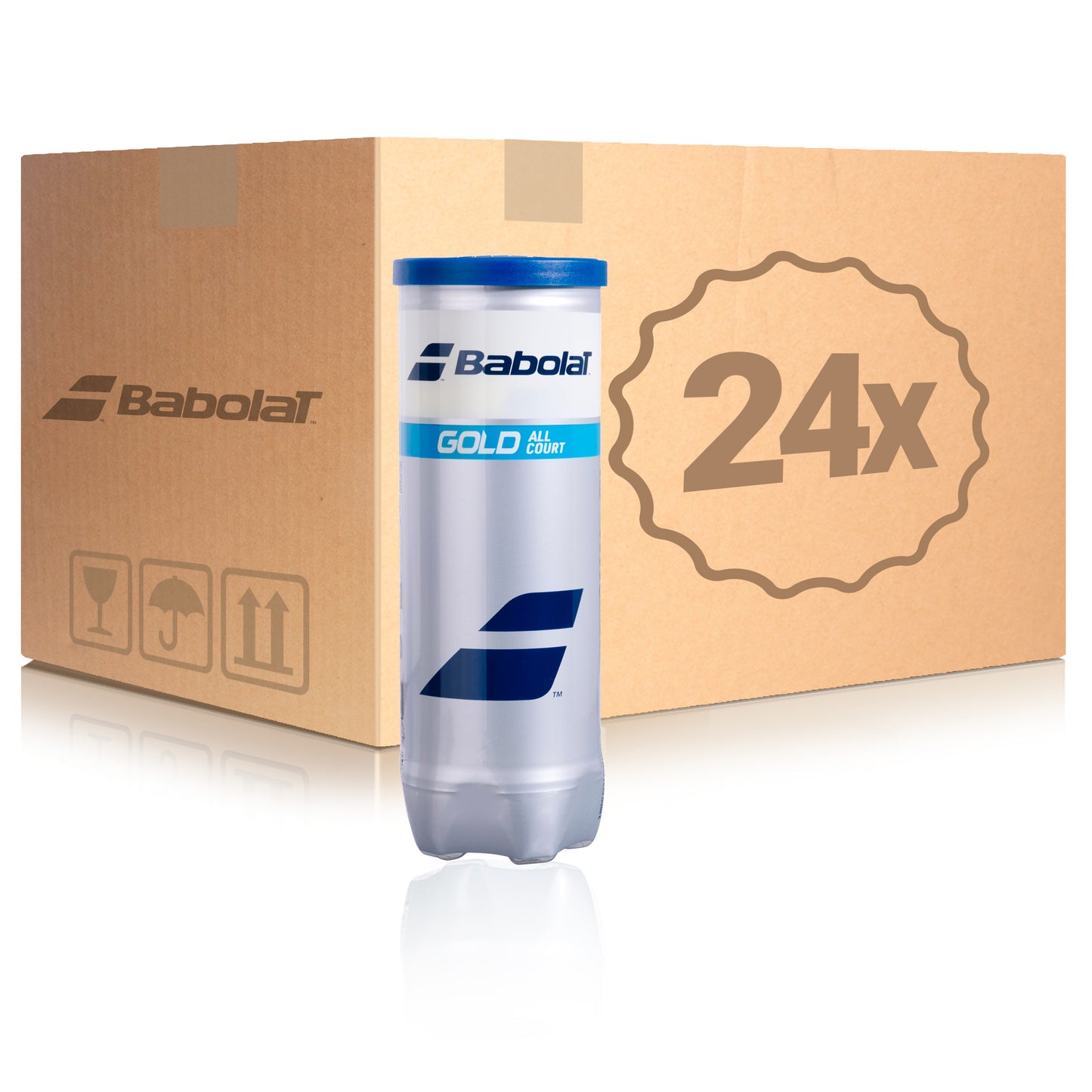 Babolat 24 Tubes de 3 GOLD ALL COURT X 3 En carton Babolat 24 Tubes de 3 GOLD ALL COURT X 3 En carton