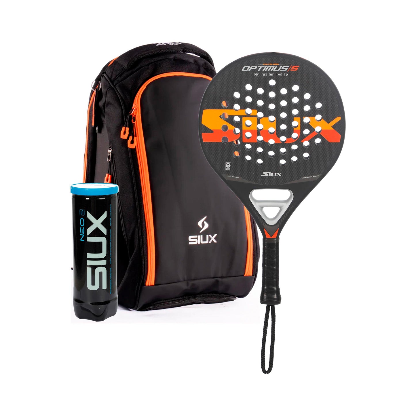 Siux Optimus 5 + tube de balles, + sac à dos Siux Optimus 5 + tube de balles, + sac à dos