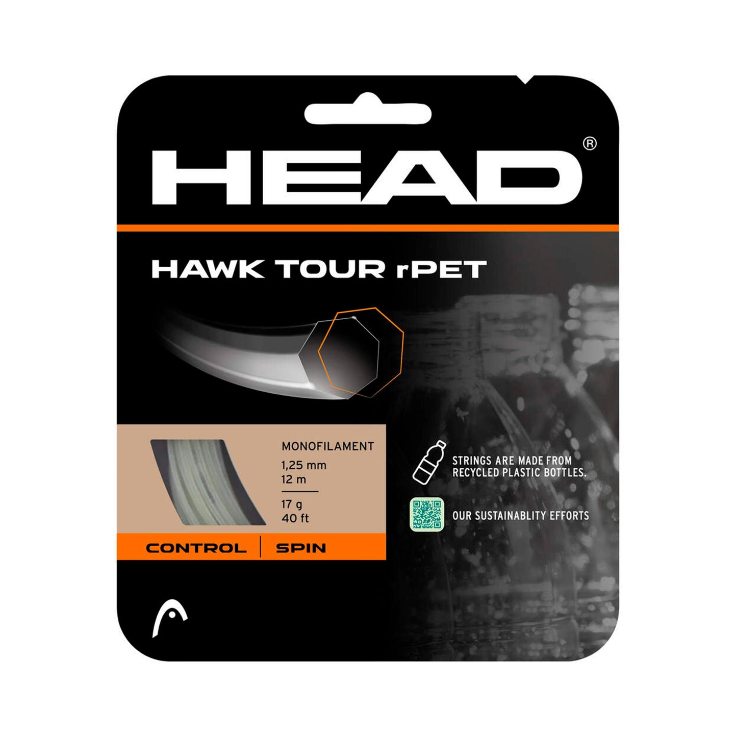 HEAD Hawk Tour rPET Cordage en garniture 12m - écru HEAD Hawk Tour rPET Cordage en garniture 12m - écru