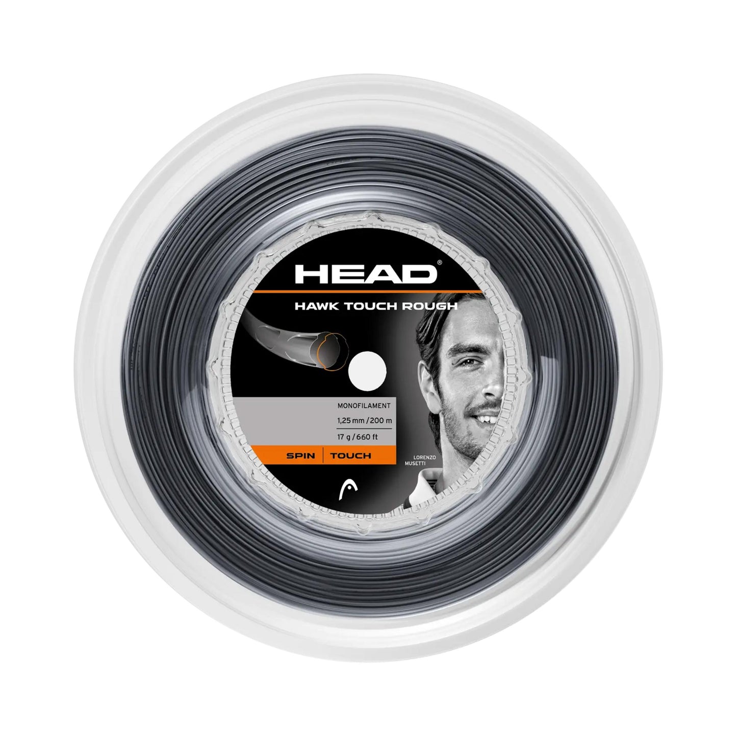 HEAD Hawk Touch Rough Bobine cordage 200m - noir HEAD Hawk Touch Rough Bobine cordage 200m - noir