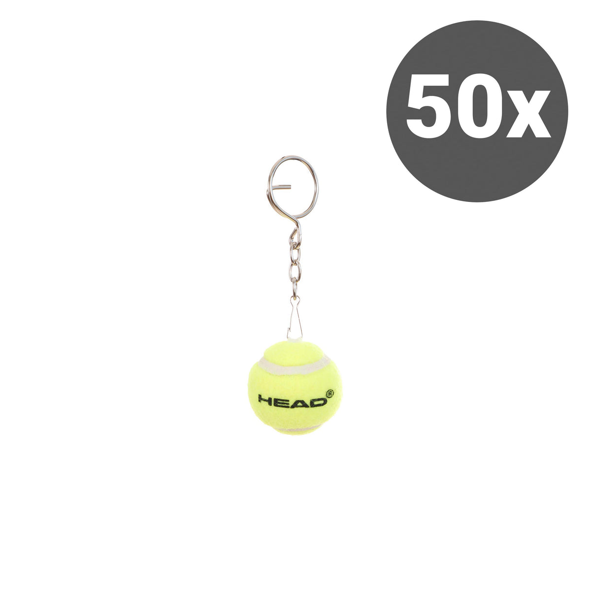 HEAD Mini Tennis Ball Porte-clés Pack de 50 - jaune HEAD Mini Tennis Ball Porte-clés Pack de 50 - jaune