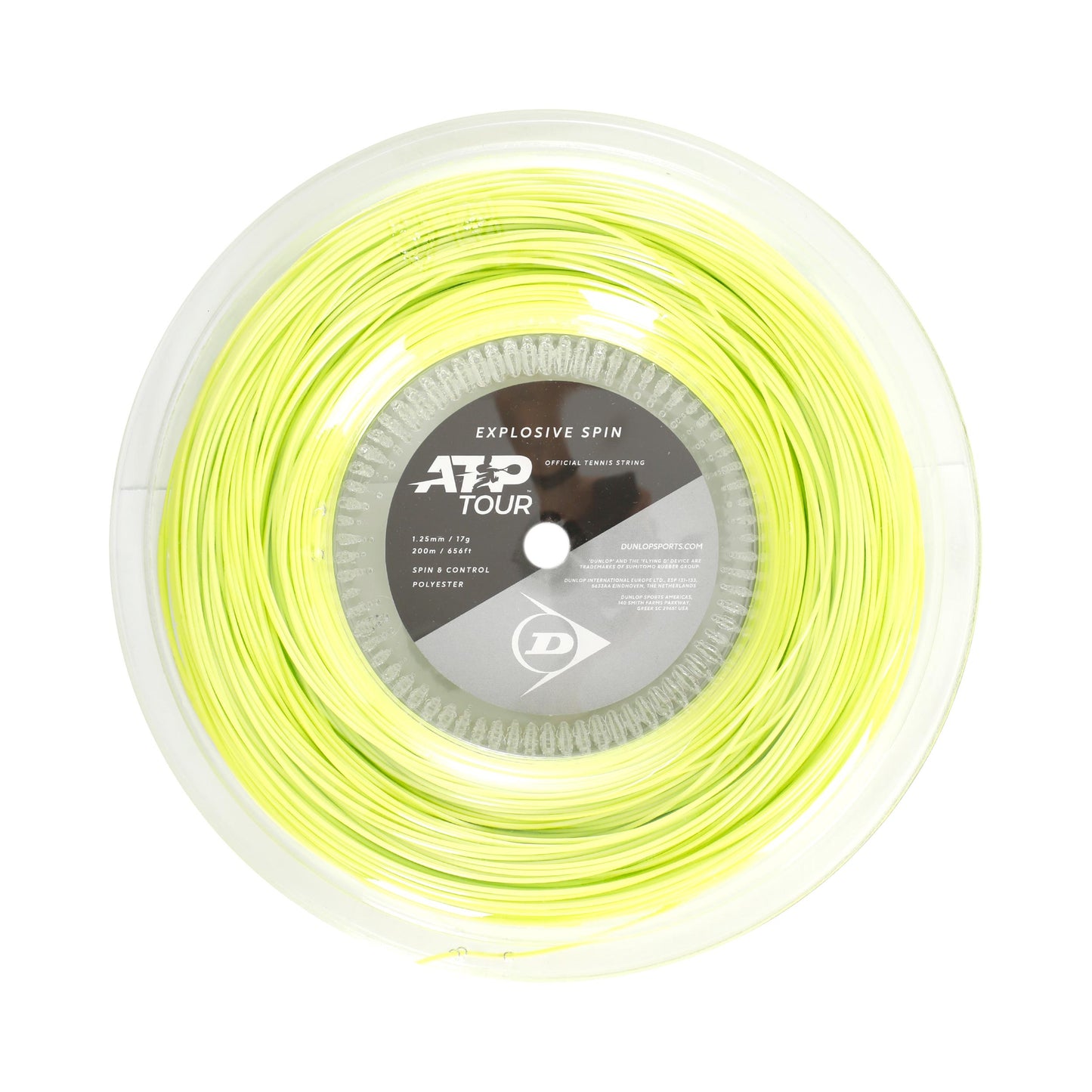 Dunlop Explosive Spin Bobine cordage 200m - jaune Dunlop Explosive Spin Bobine cordage 200m - jaune