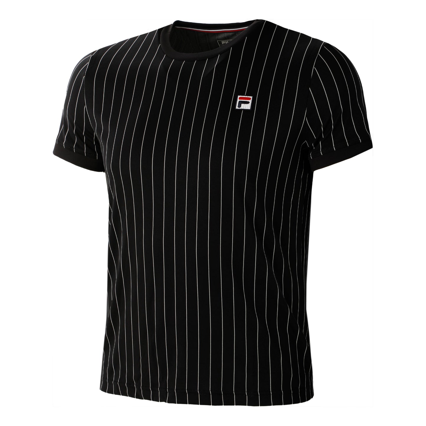 Fila Stripes T-shirt Hommes-Noir,Blanc
