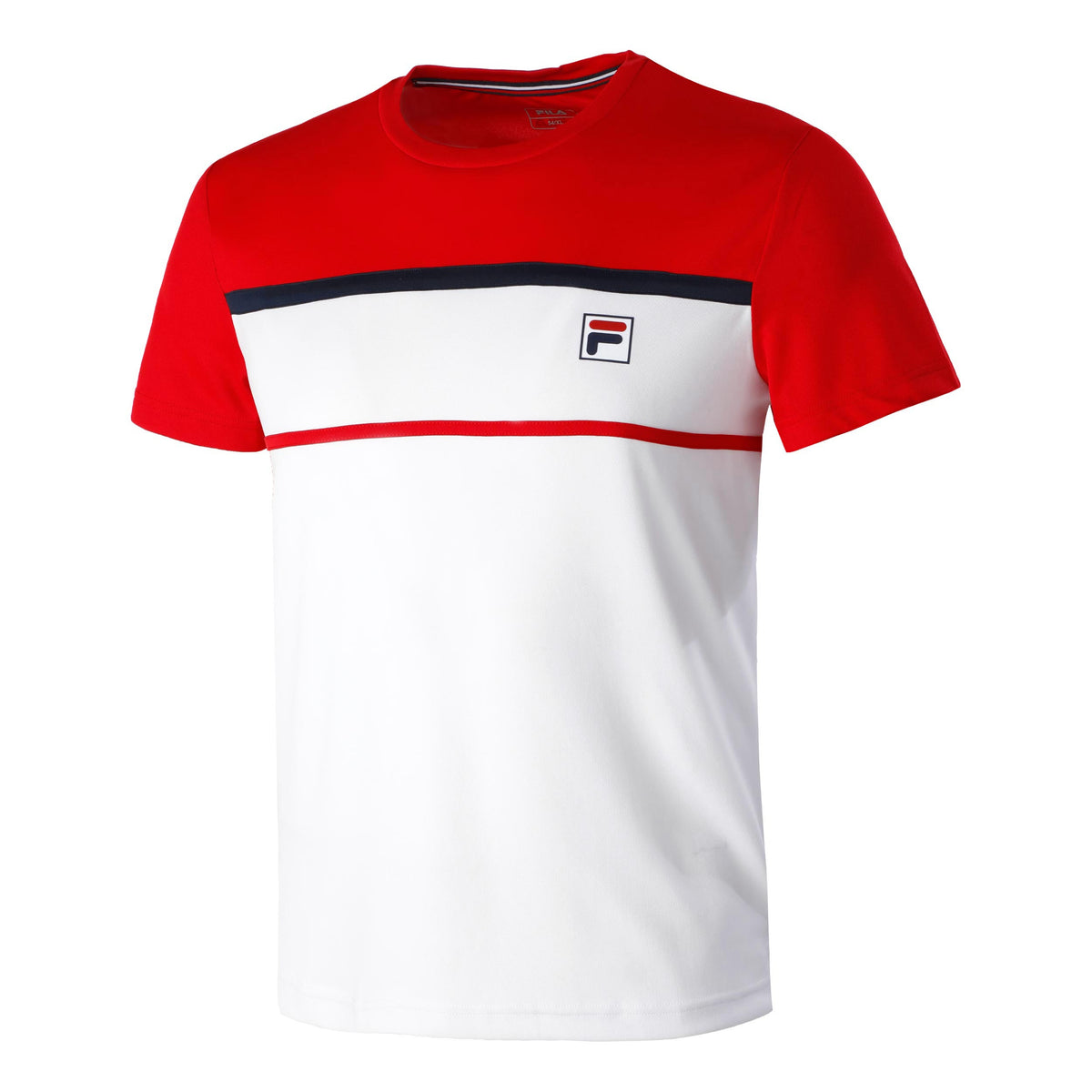 Fila Steve T-shirt Hommes - blanc, rouge