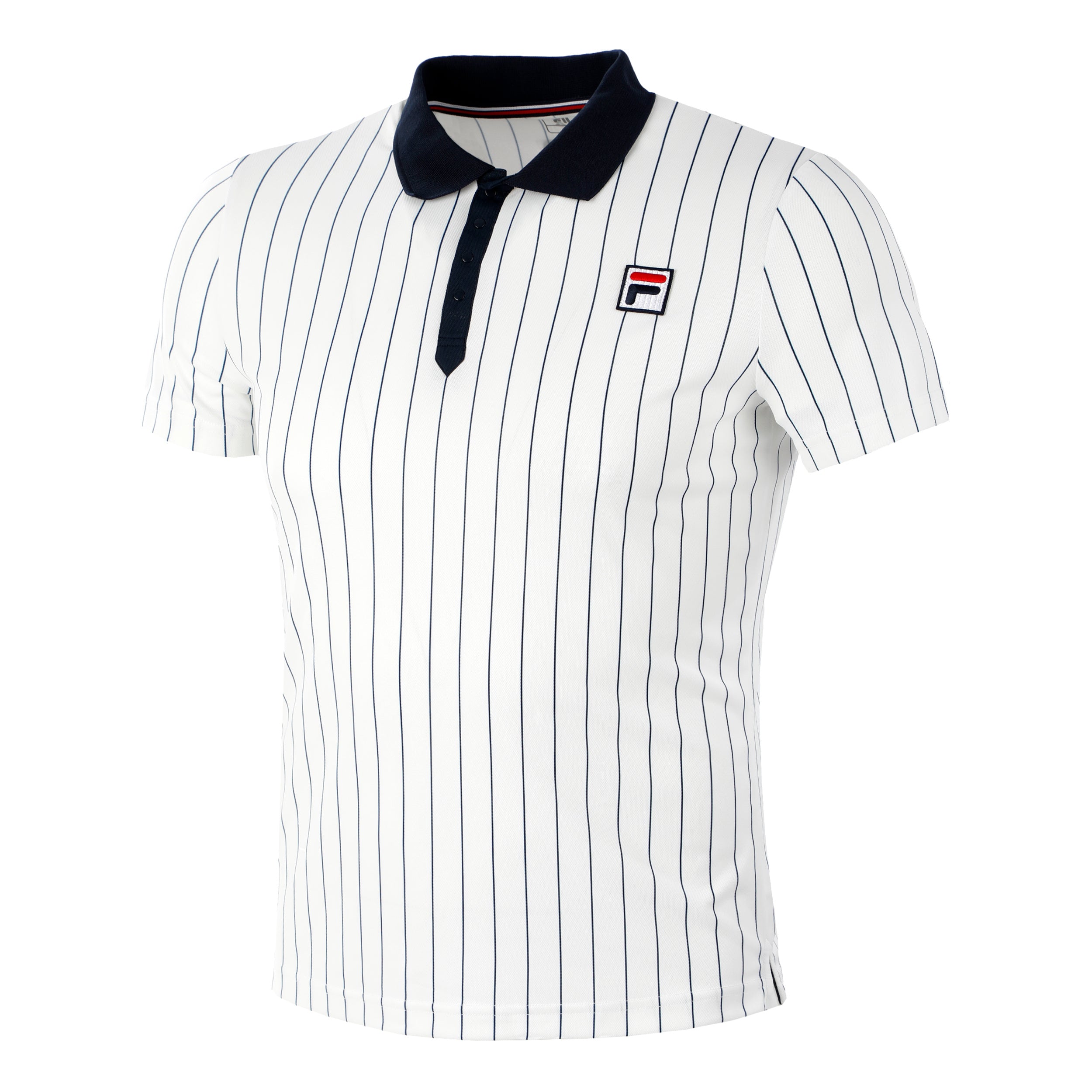 Fila Stripes Björn Polo Hommes - blanc, bleu foncé