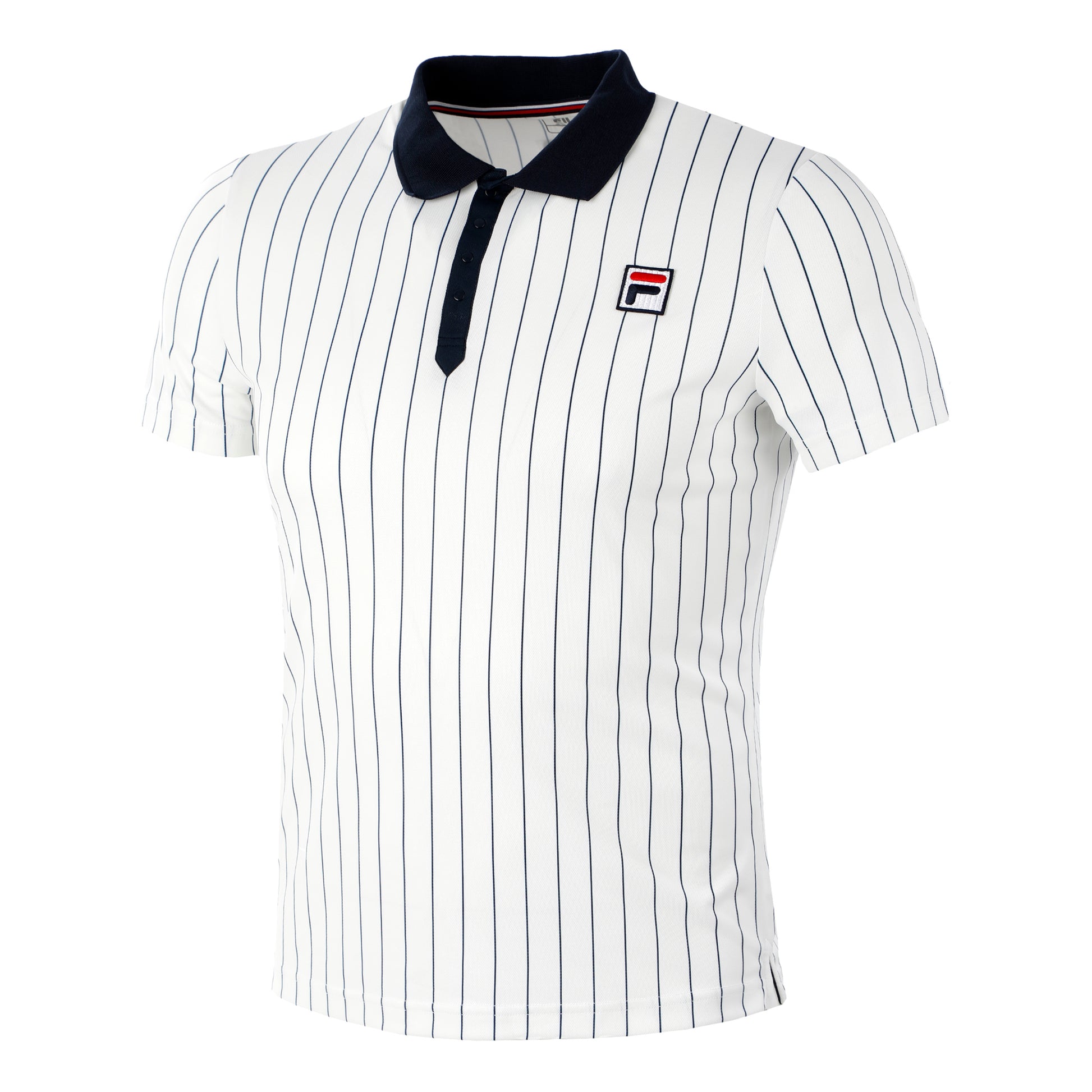 Fila Stripes Björn Polo Hommes - blanc, bleu foncé