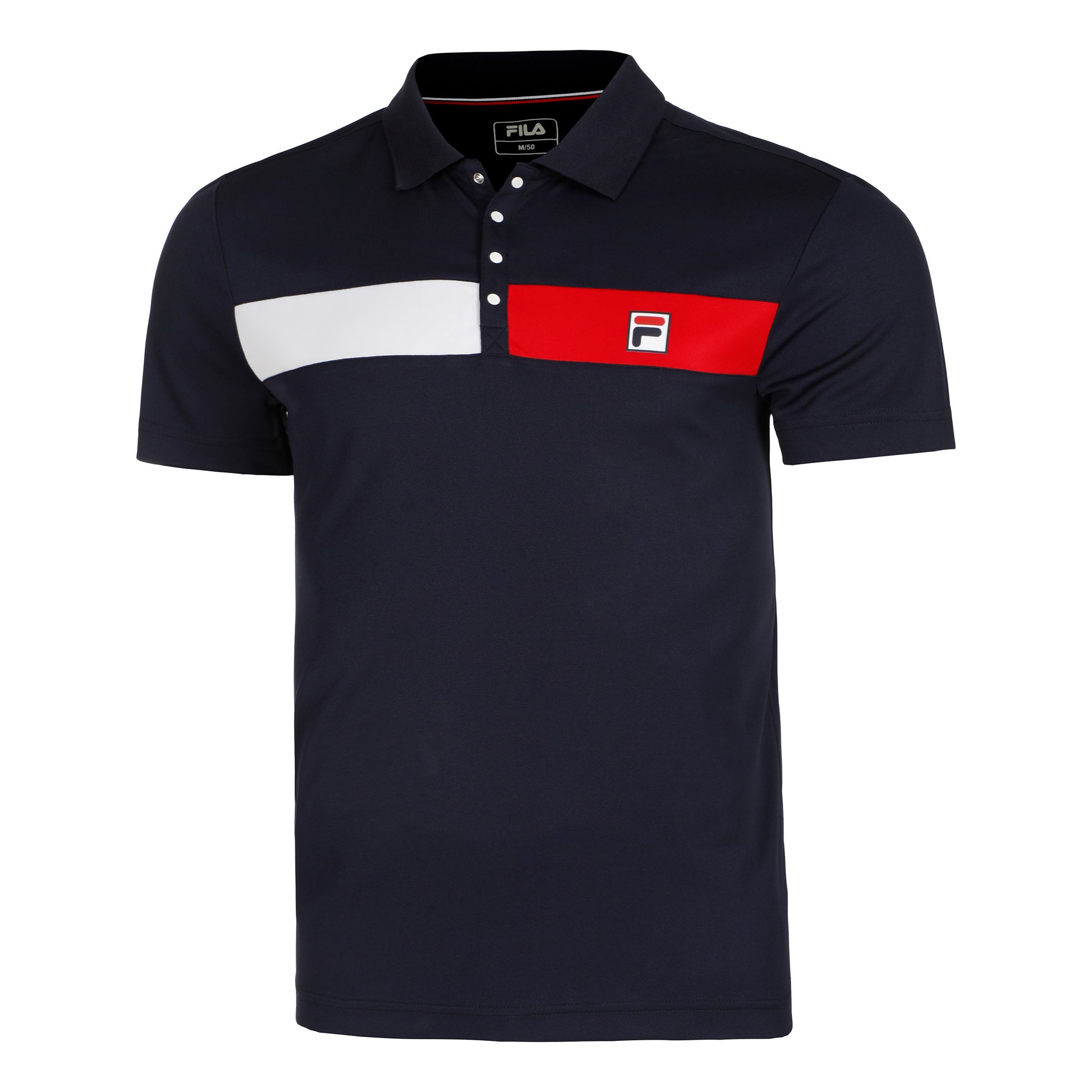 Fila Jayden Polo Hommes-Bleu Foncé,Rouge