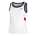 Lissy Débardeur Tank Top Femmes-Blanc,Bleu Foncé